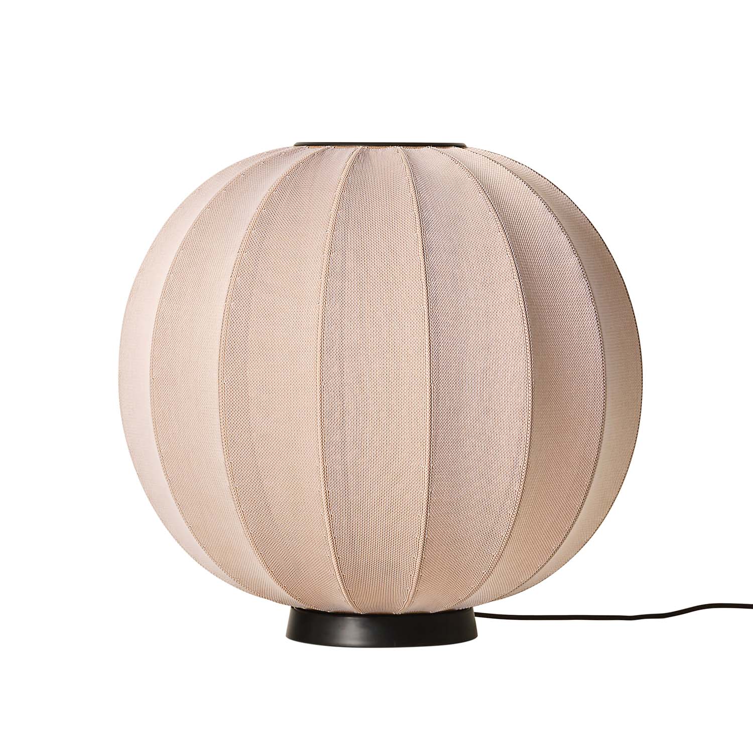 KNIT-WIT - Oval pumpkin japandi woven table lamp