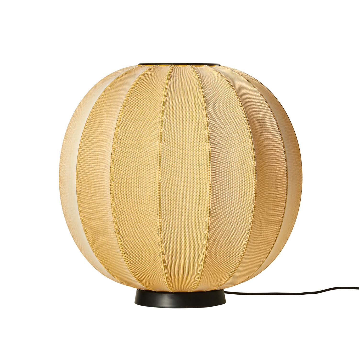 KNIT-WIT - Oval pumpkin japandi woven table lamp