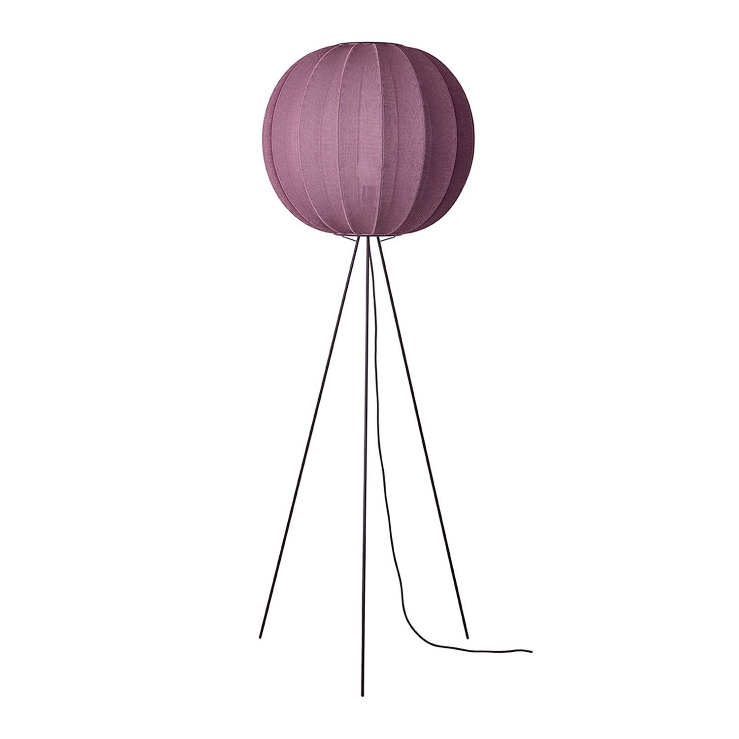 KNIT-WIT – Ovale Kürbis-Stehlampe aus Japandi-Gewebe