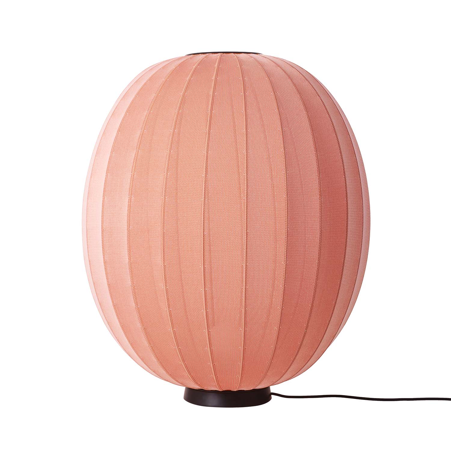 KNIT-WIT - Oval pumpkin japandi woven table lamp