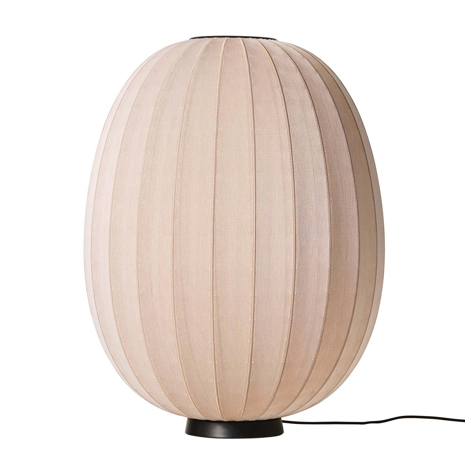 KNIT-WIT - Oval pumpkin japandi woven table lamp