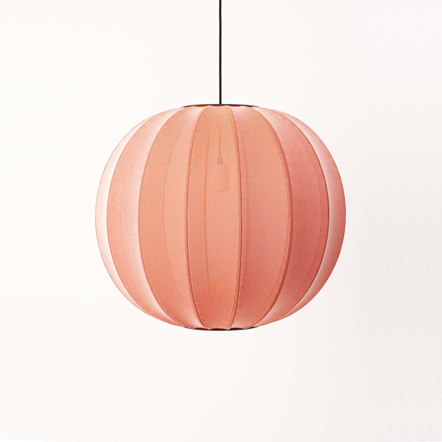KNIT-WIT Round - Oval pumpkin woven japandi hanging lamp