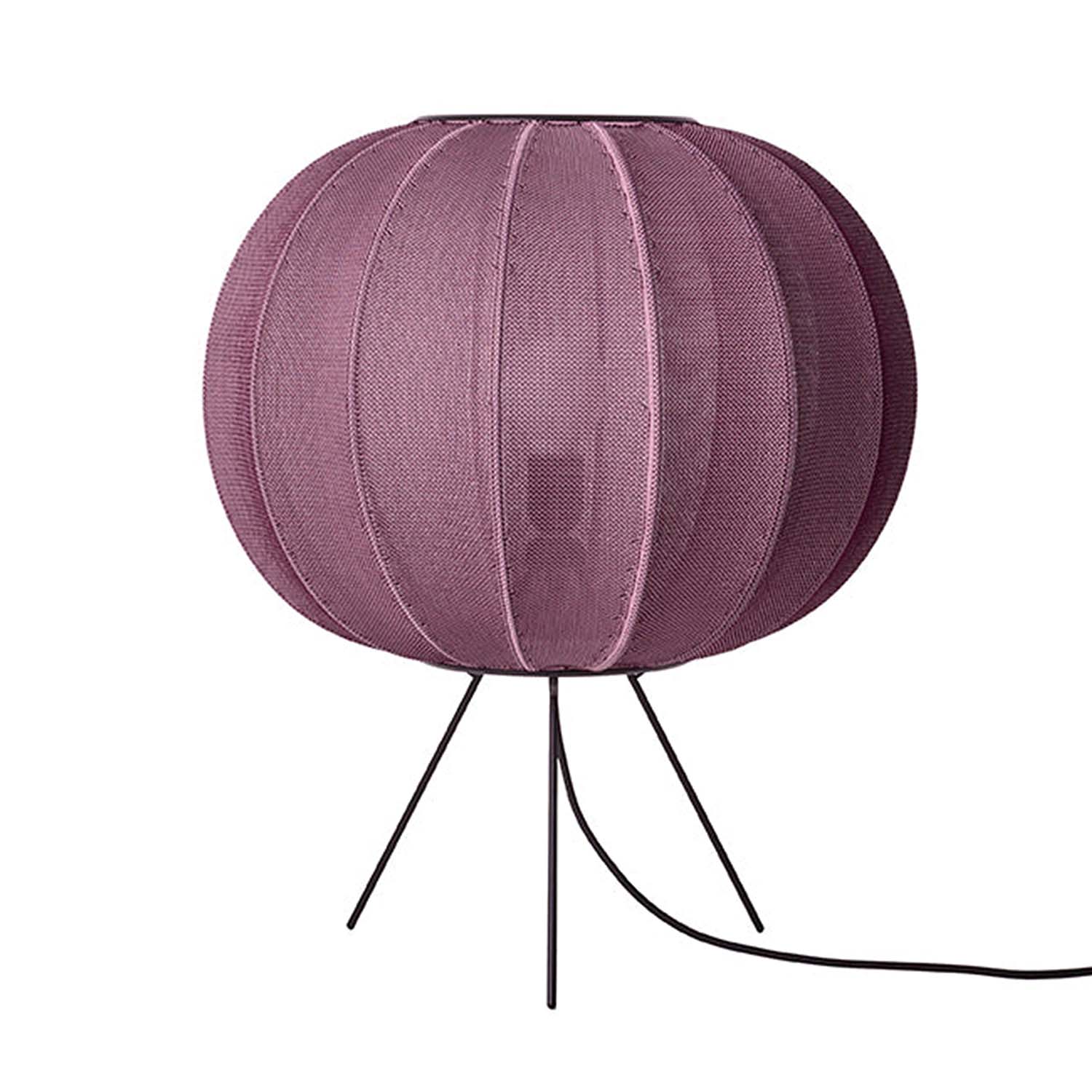 KNIT-WIT Round – Ovale, gewebte Kürbis-Japandi-Tischlampe