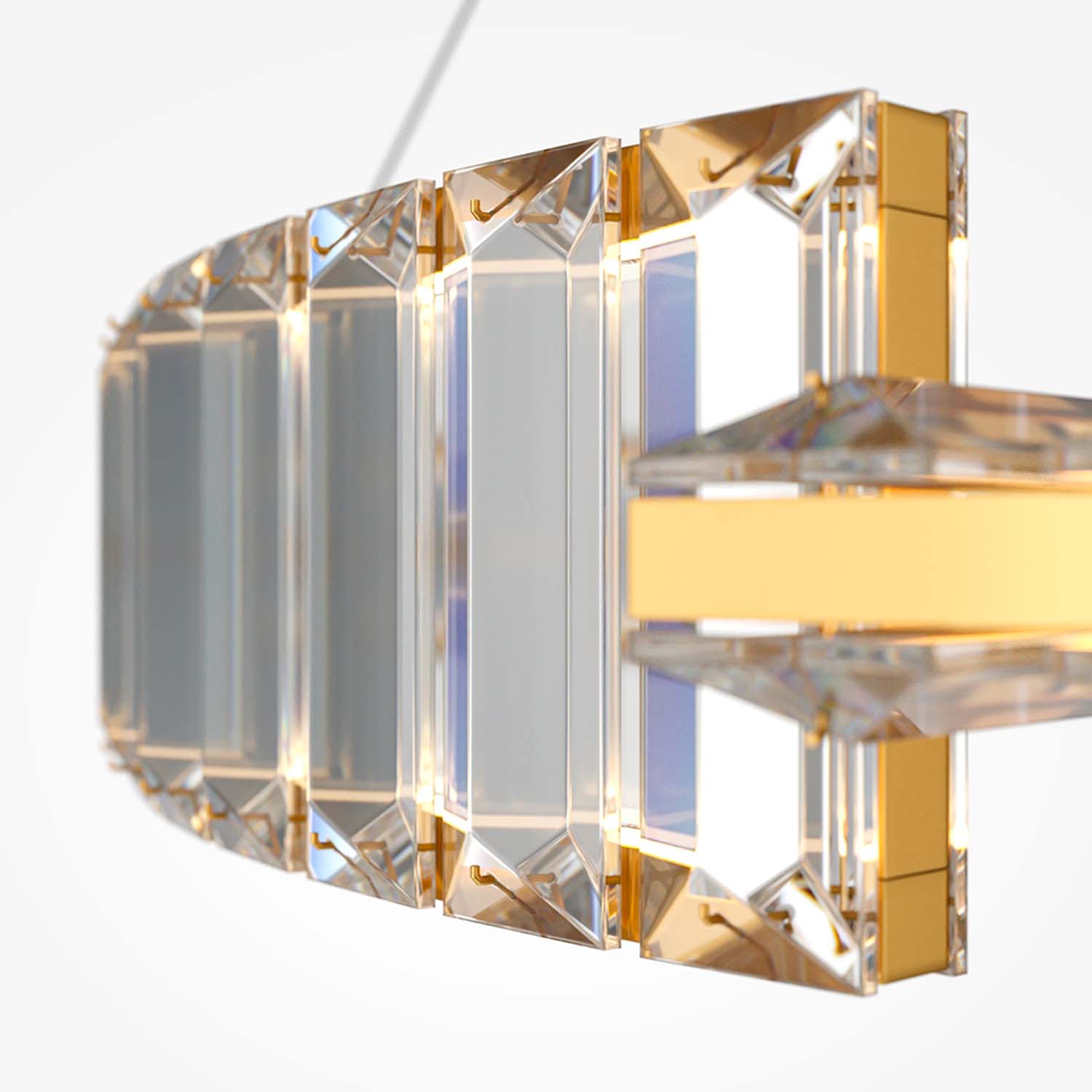 KRONE - Chic integrated LED crystal pendant light 4000K