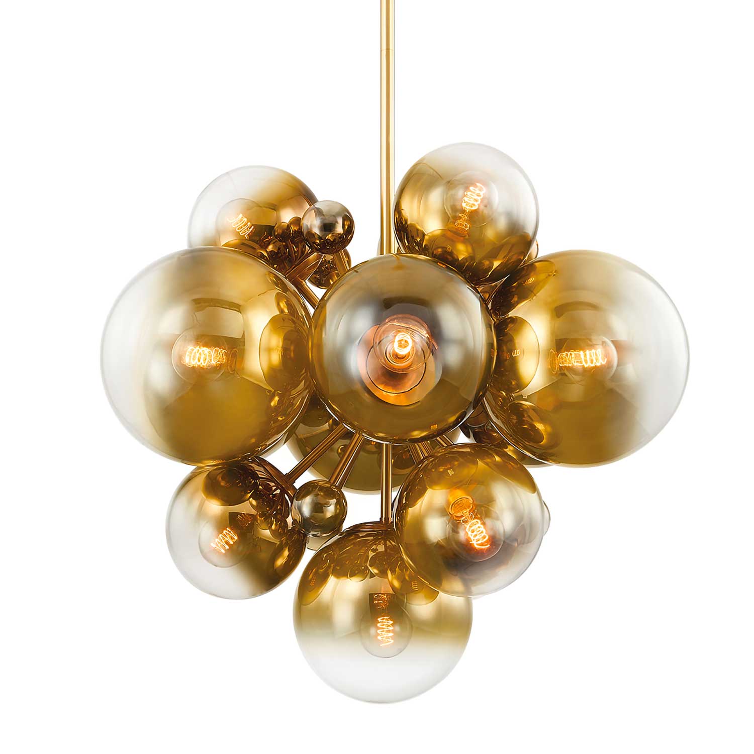 Kyoto - Suspension design en verre doré pour cuisine luxueuse