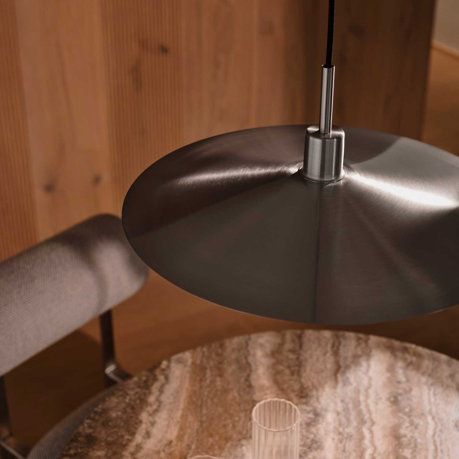 Latika - Suspension métal chromé pour salle à manger rétro