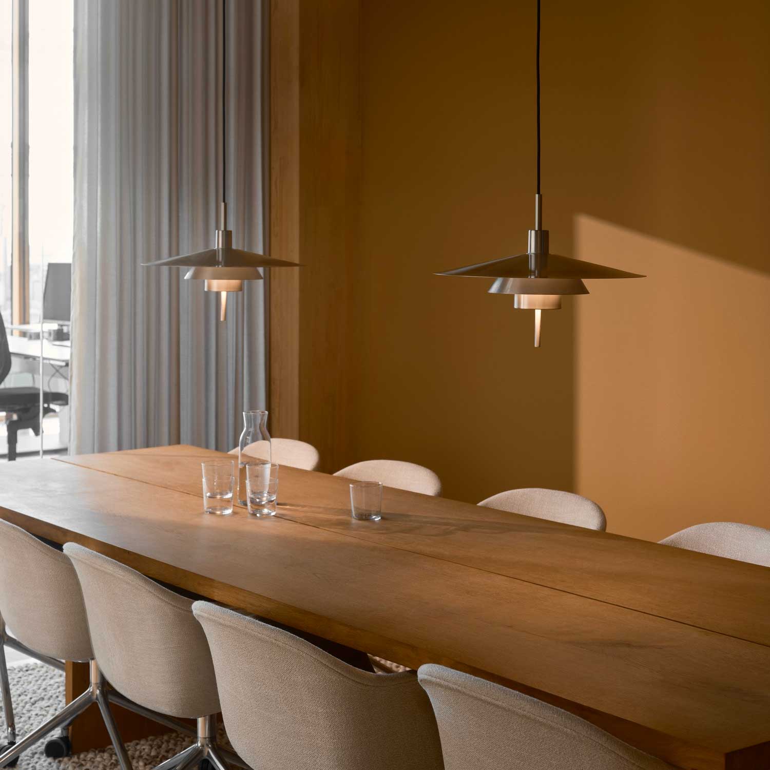 Latika - Suspension métal chromé pour salle à manger rétro
