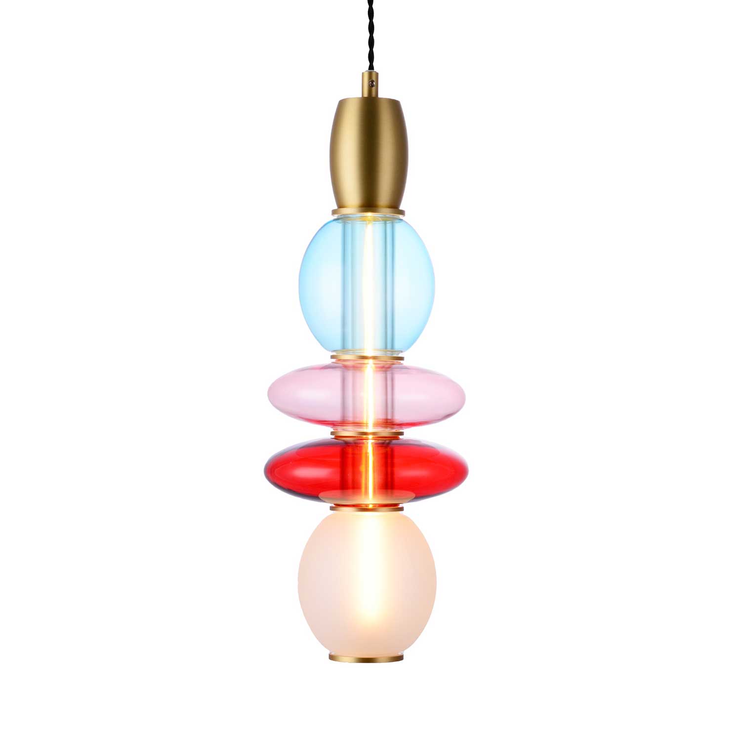 Léonor - Suspension LED en verre design coloré