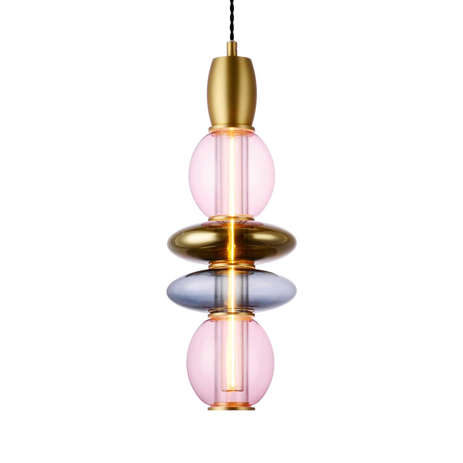 Léonor - Suspension LED en verre design coloré