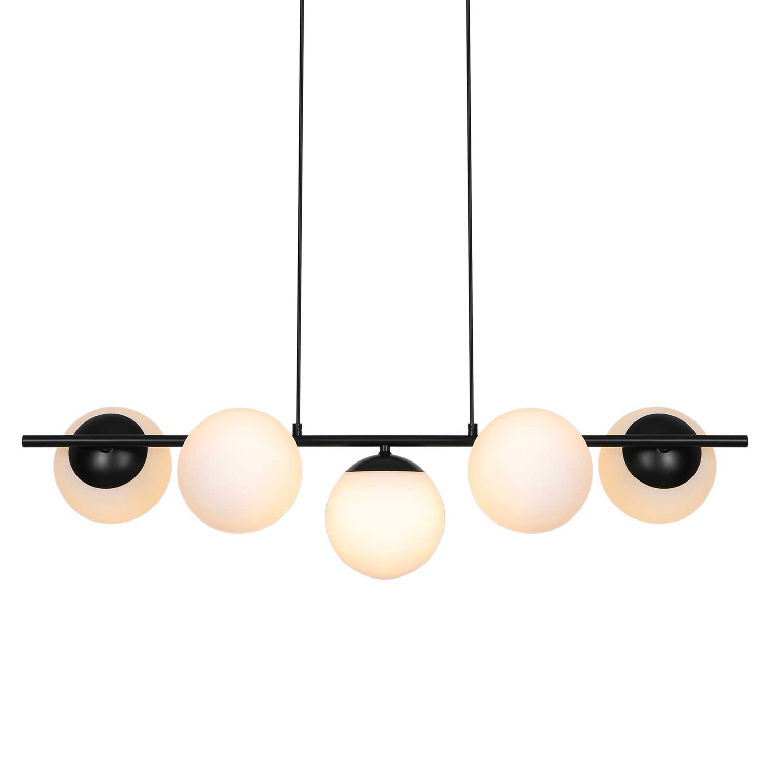 Lilly - Suspension art déco boules en verre pour salle à manger