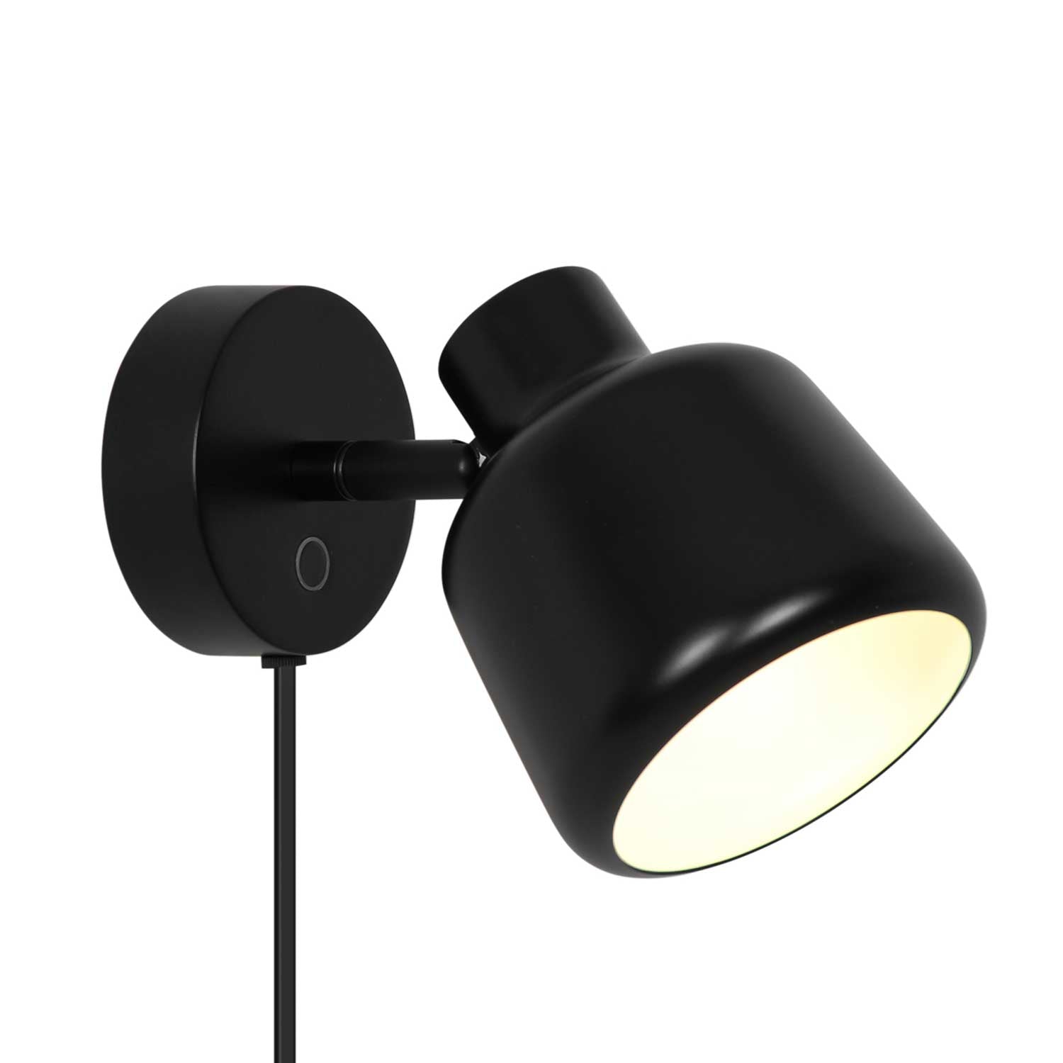 Louella - Applique murale noire pour chambre moderne