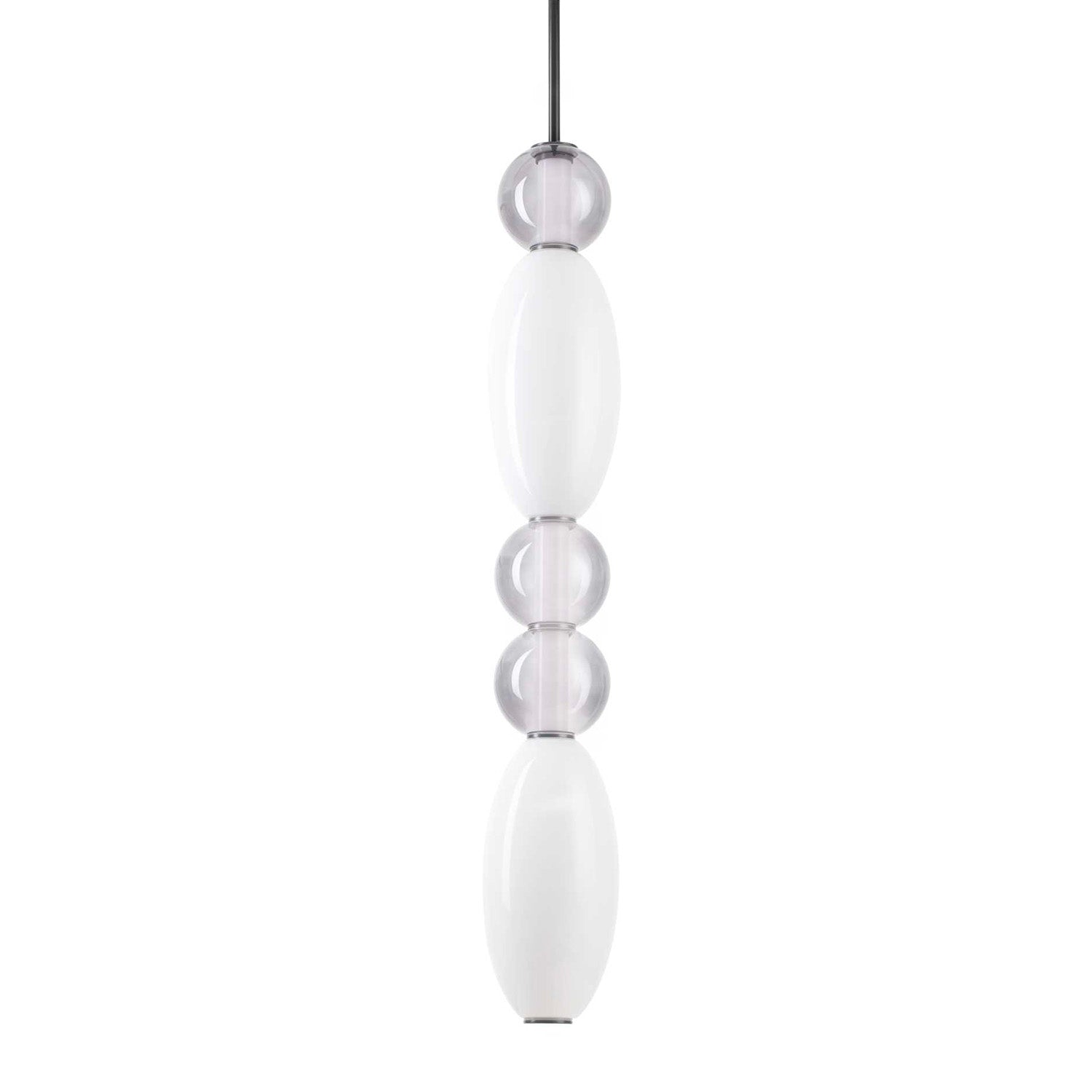 LUMIERE - Suspension tube LED design en verre soufflé