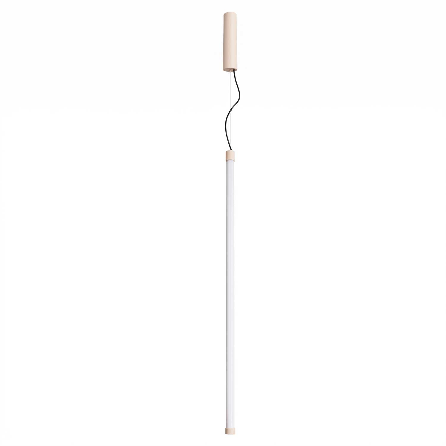 Lynx - Suspension tube LED et acier coloré pour salon moderne