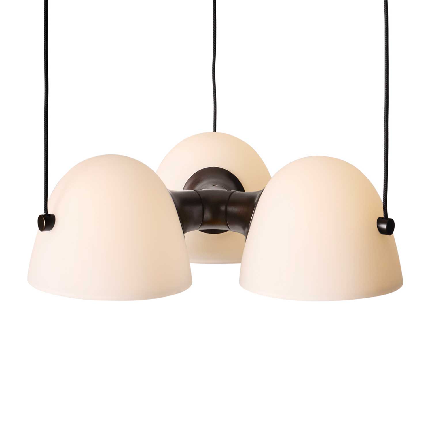 Fuse - Lustre design en albâtre et laiton vieilli pour salon