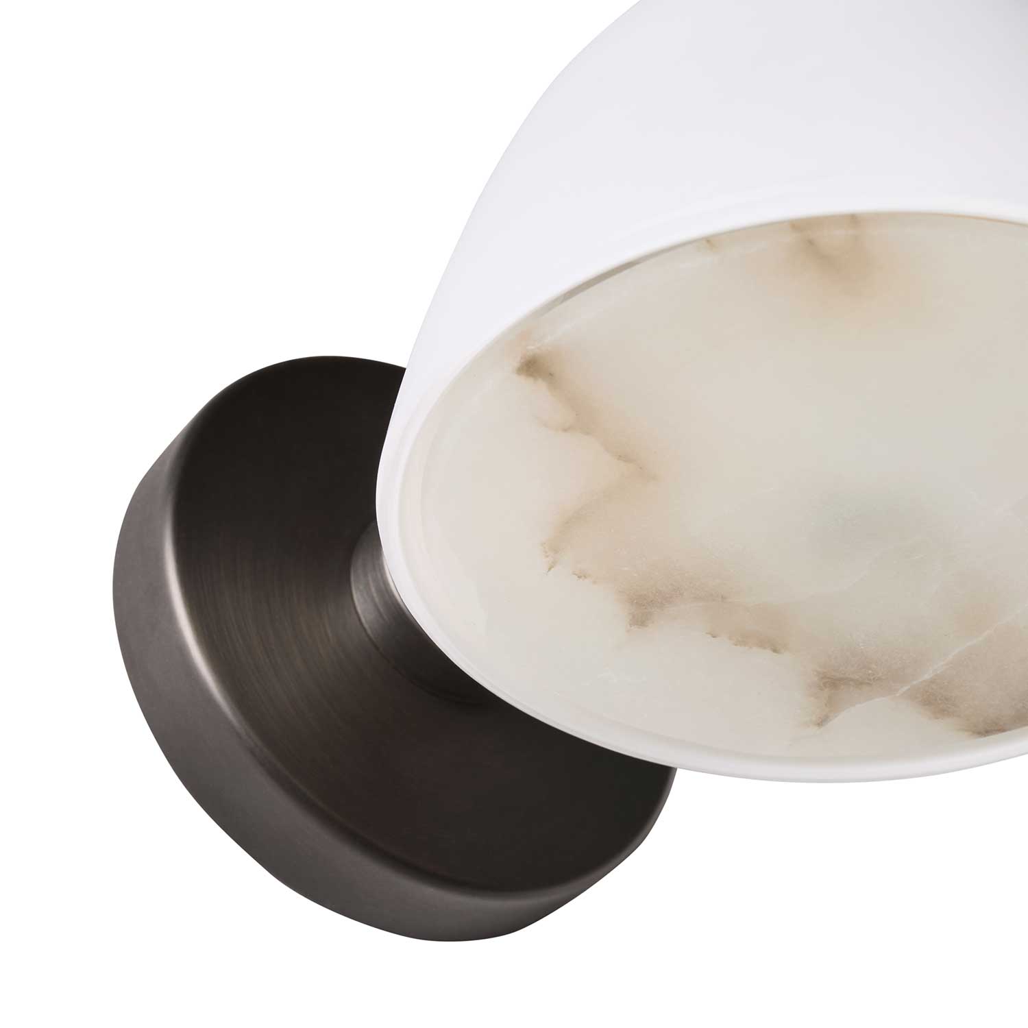 Fuse - Aplique de pared de diseño en alabastro y latón envejecido para salón