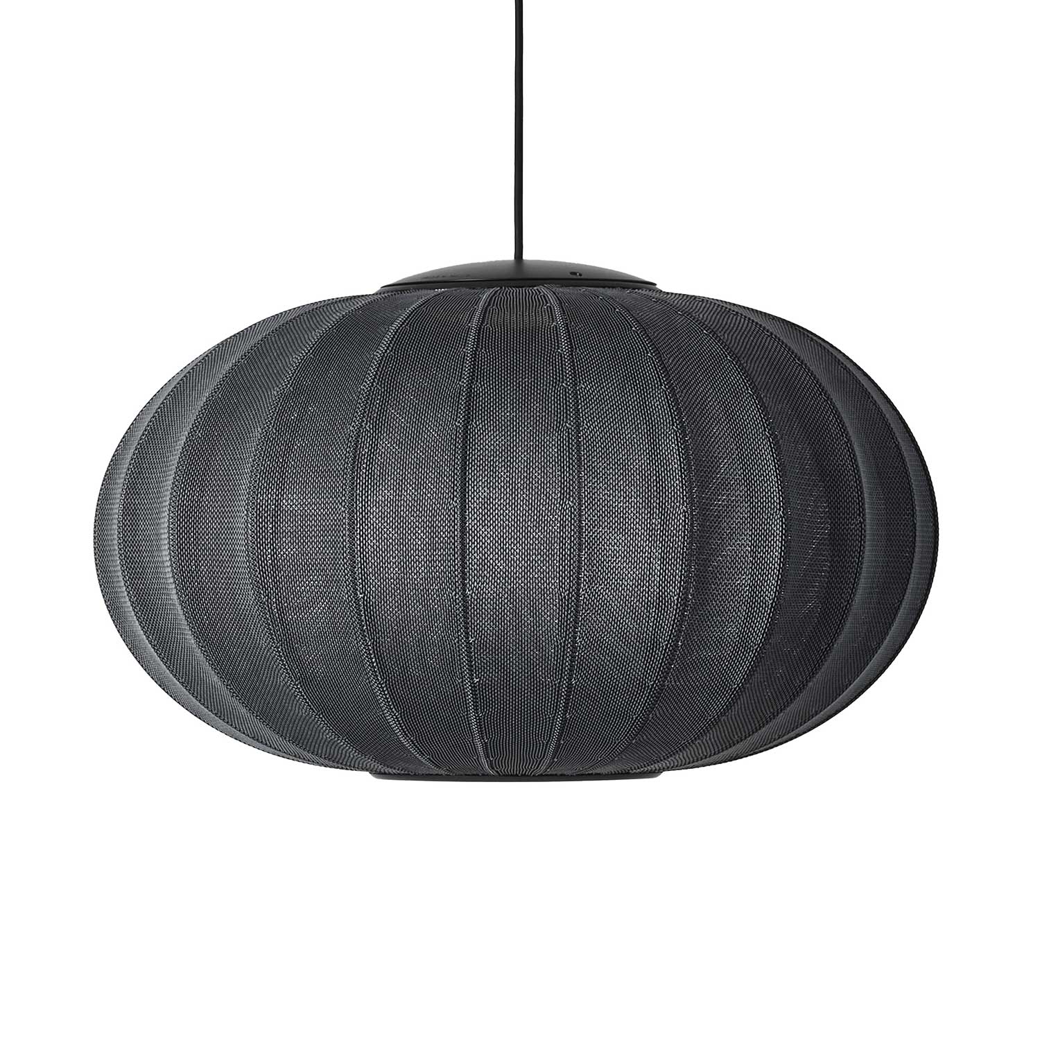Knit-Wit LED Oval - Lámpara colgante LED de tela diseño ovalado japandi