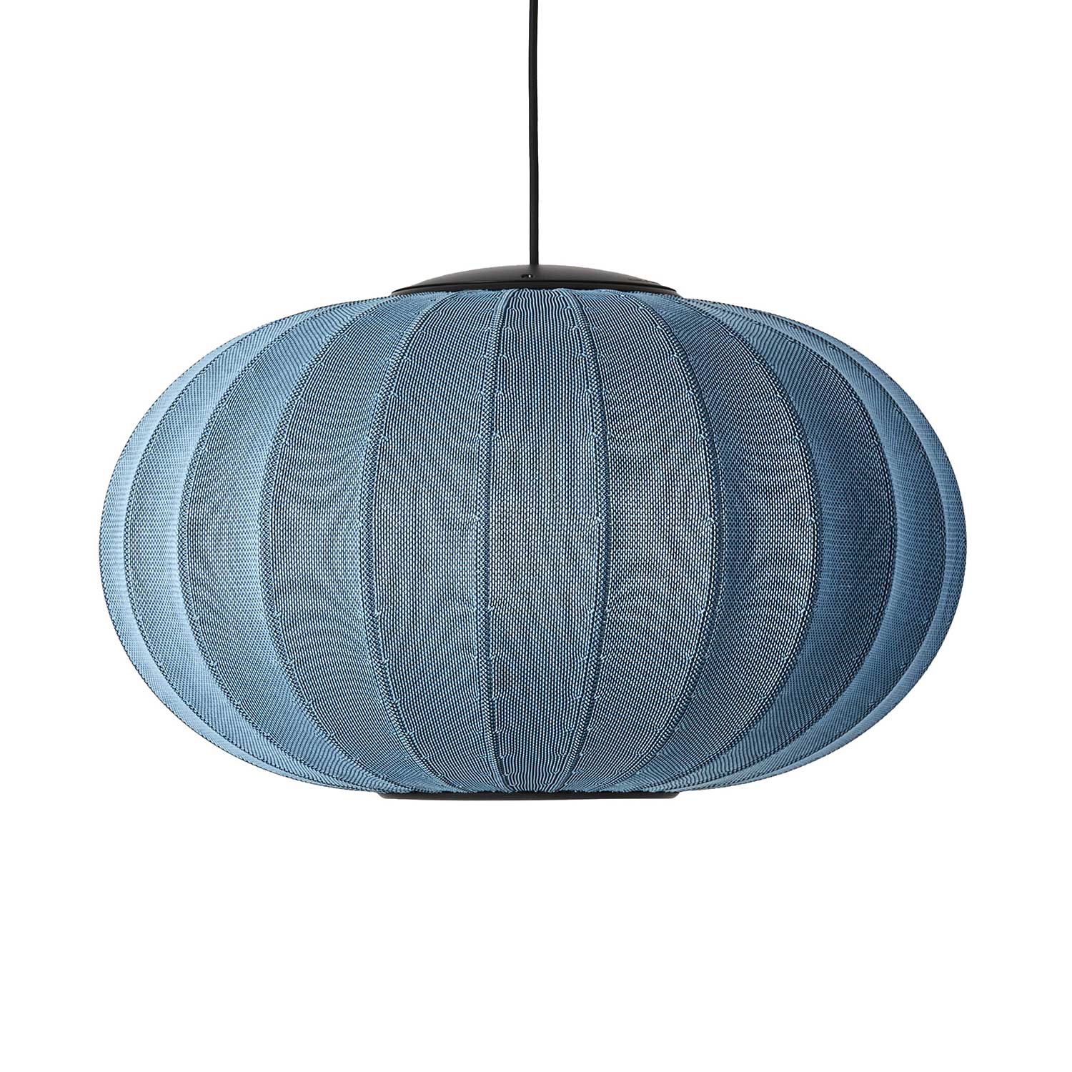 Knit-Wit LED Oval - Lámpara colgante LED de tela diseño ovalado japandi