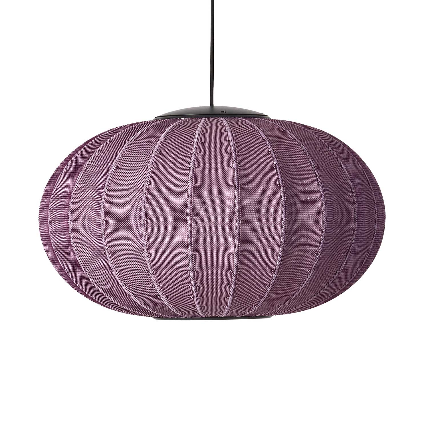 Knit-Wit LED Oval - Lámpara colgante LED de tela diseño ovalado japandi