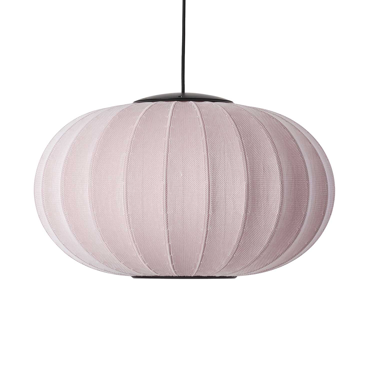 Knit-Wit LED Oval - Lámpara colgante LED de tela diseño ovalado japandi
