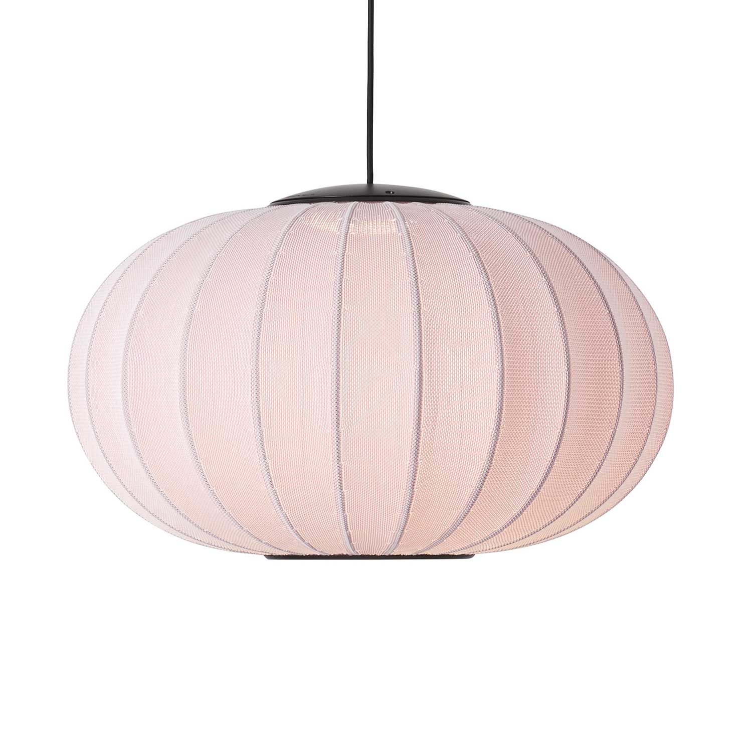 Knit-Wit LED Oval - Lámpara colgante LED de tela diseño ovalado japandi