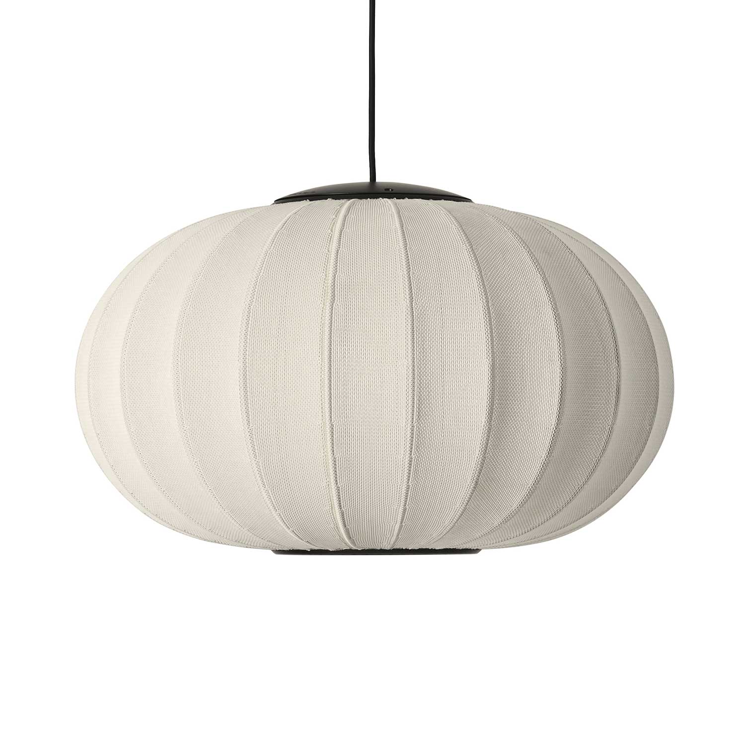 Knit-Wit LED Oval - Lámpara colgante LED de tela diseño ovalado japandi