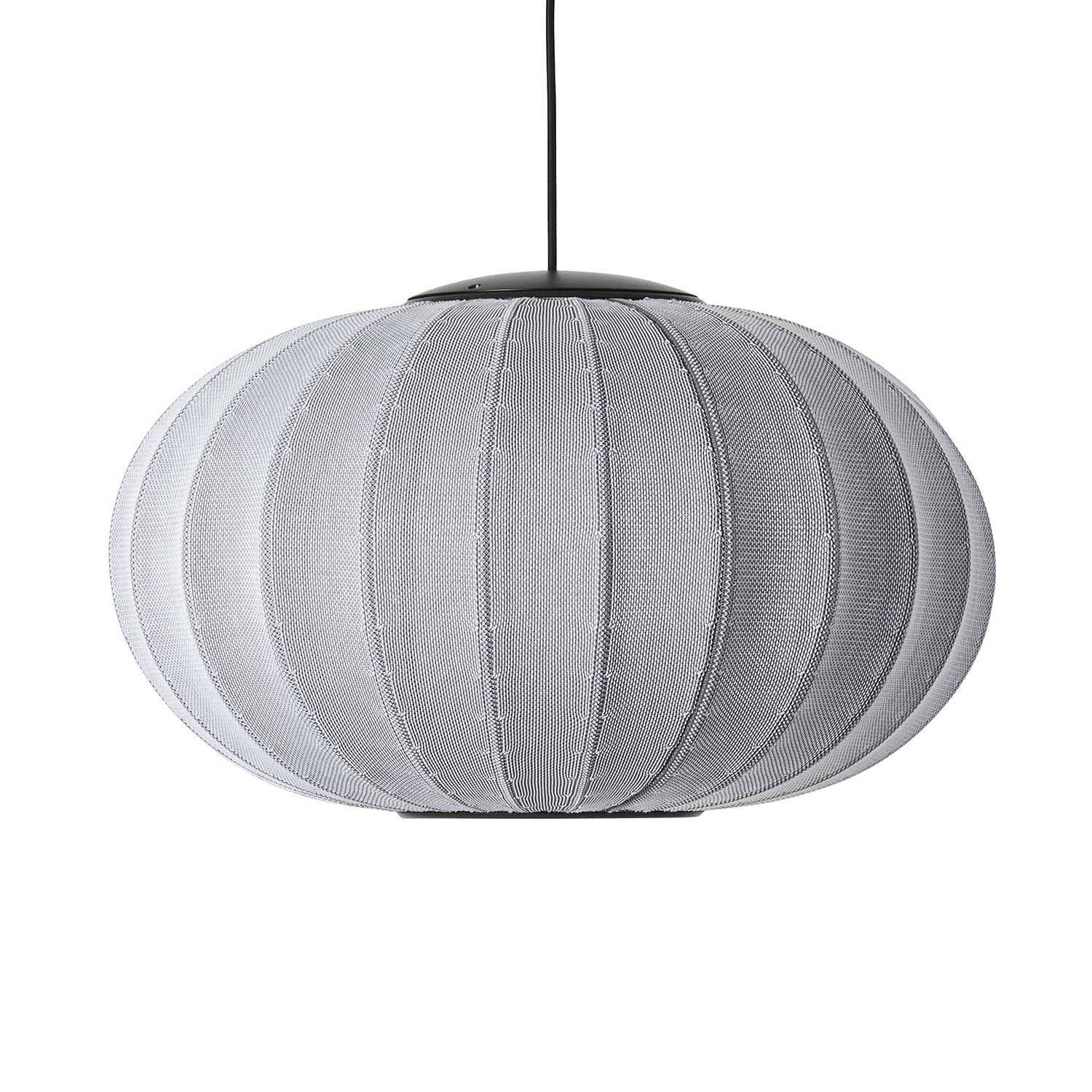 Knit-Wit LED Oval - Lámpara colgante LED de tela diseño ovalado japandi