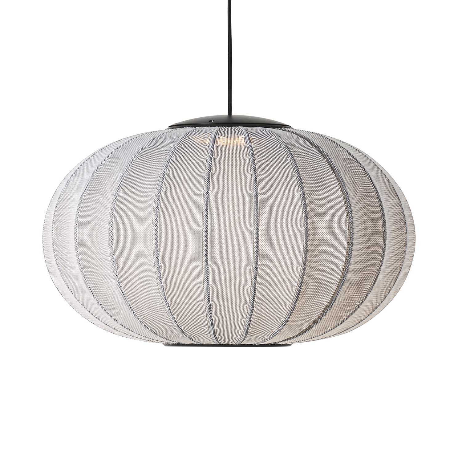 Knit-Wit LED Oval - Lámpara colgante LED de tela diseño ovalado japandi