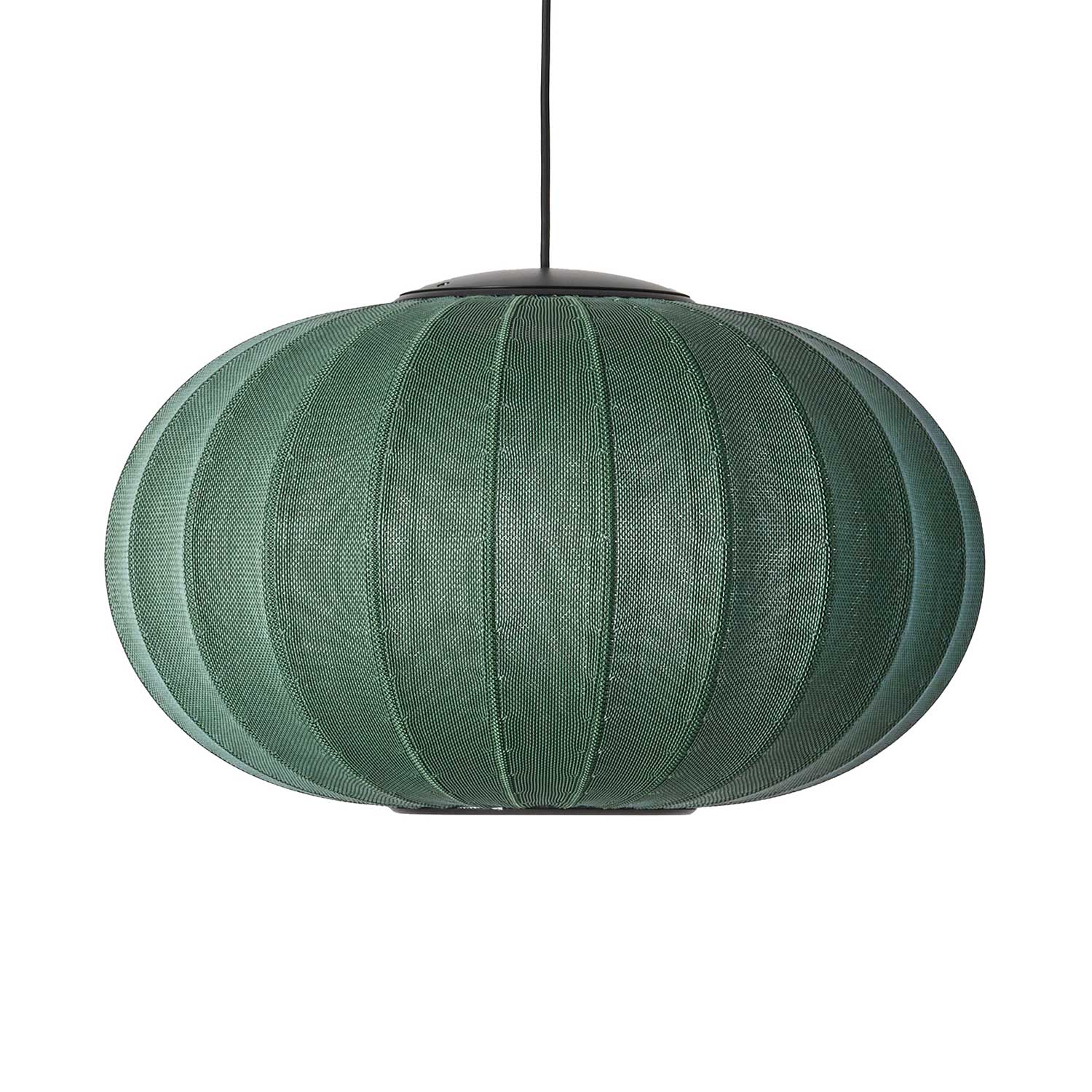 Knit-Wit LED Oval - Lámpara colgante LED de tela diseño ovalado japandi