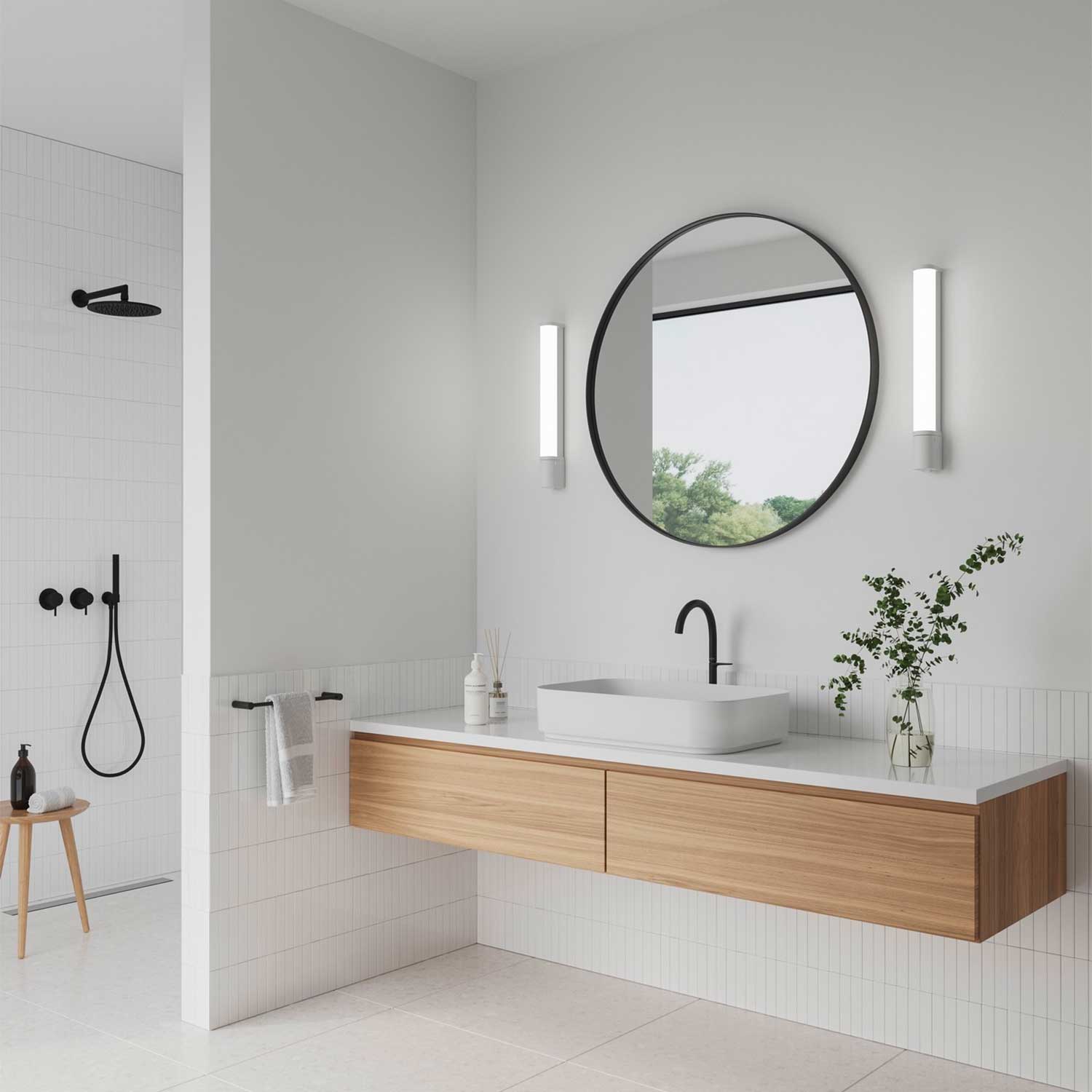 Malaika - Applique murale tube LED pour salle de bain