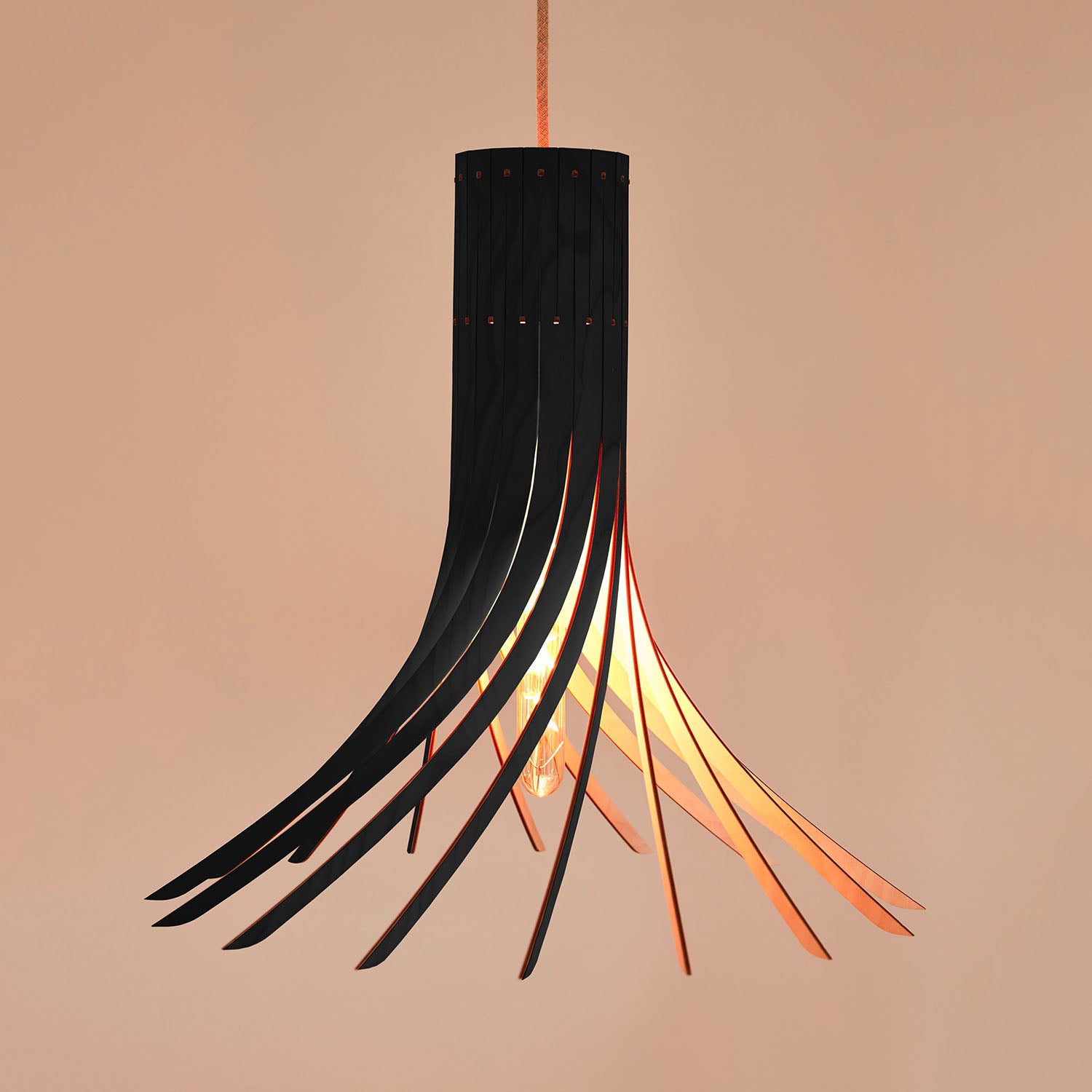 A MANITJ - Handmade natural wood pendant light