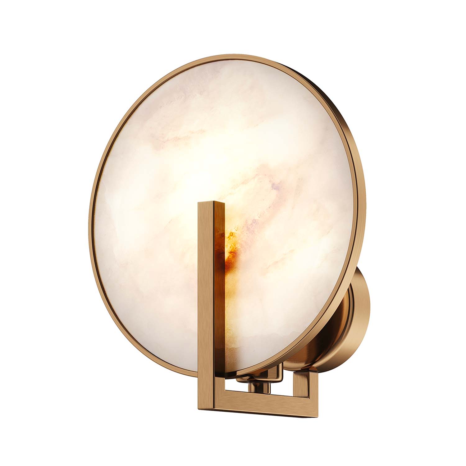 MARMO - Designer marble and golden brass wall light