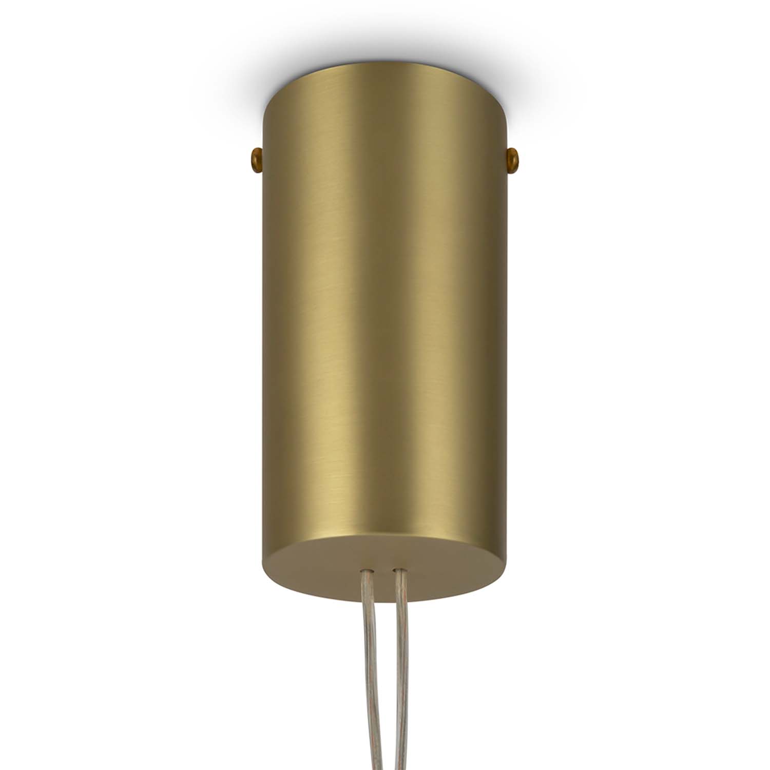 MAYA - Designer pendant light in gold steel and glass
