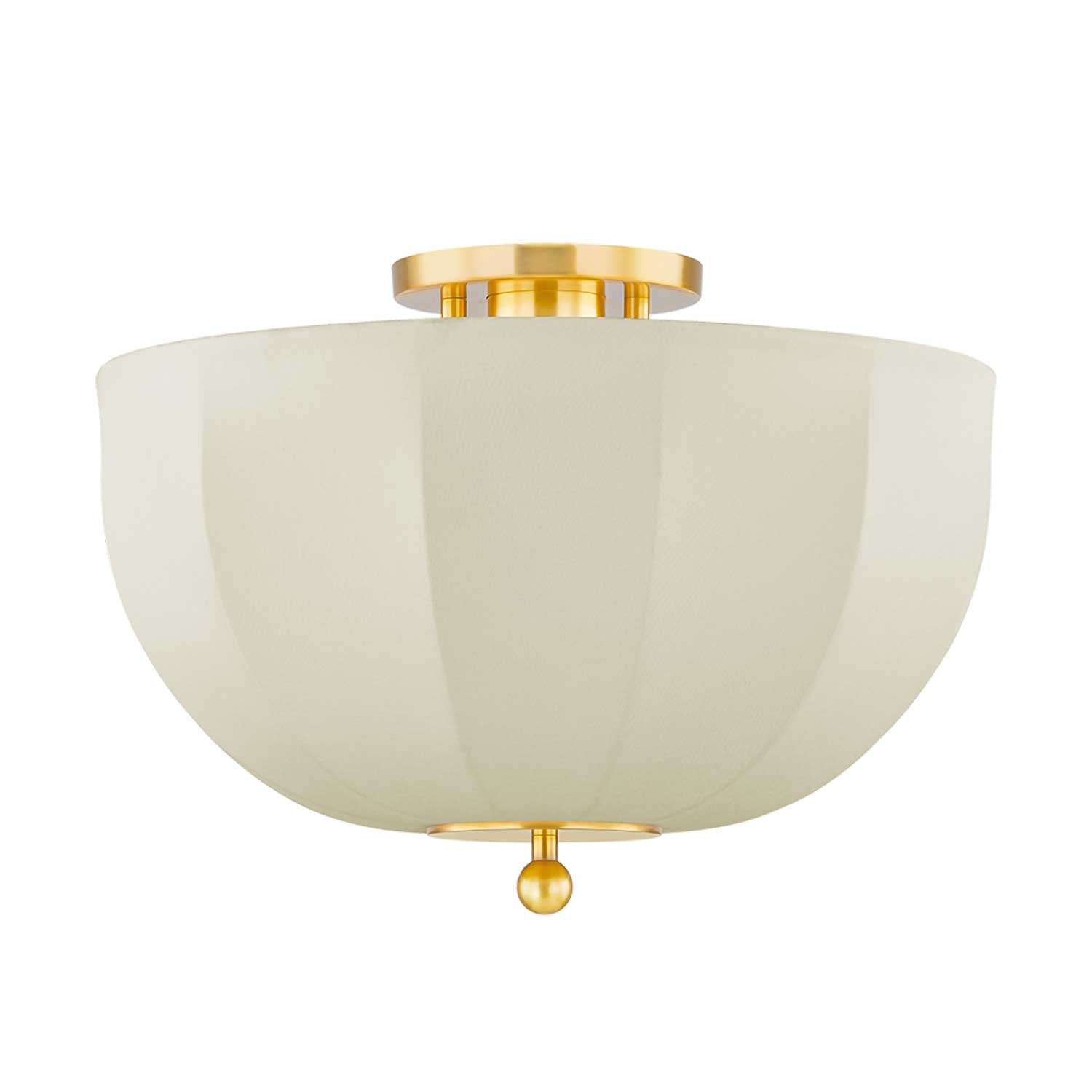 Meshelle - White linen ceiling light for zen bedroom