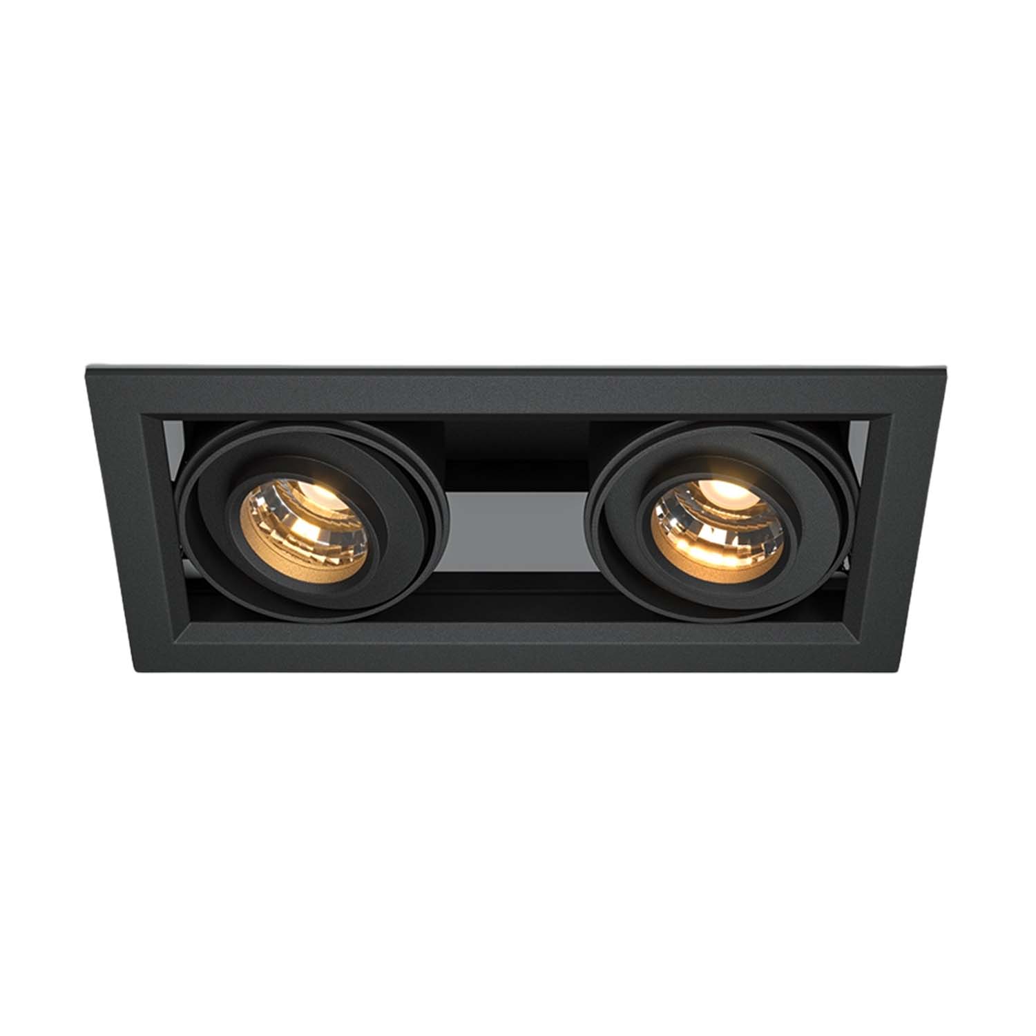 METAL MODERN - Double integrated LED recessed spotlight in aluminum