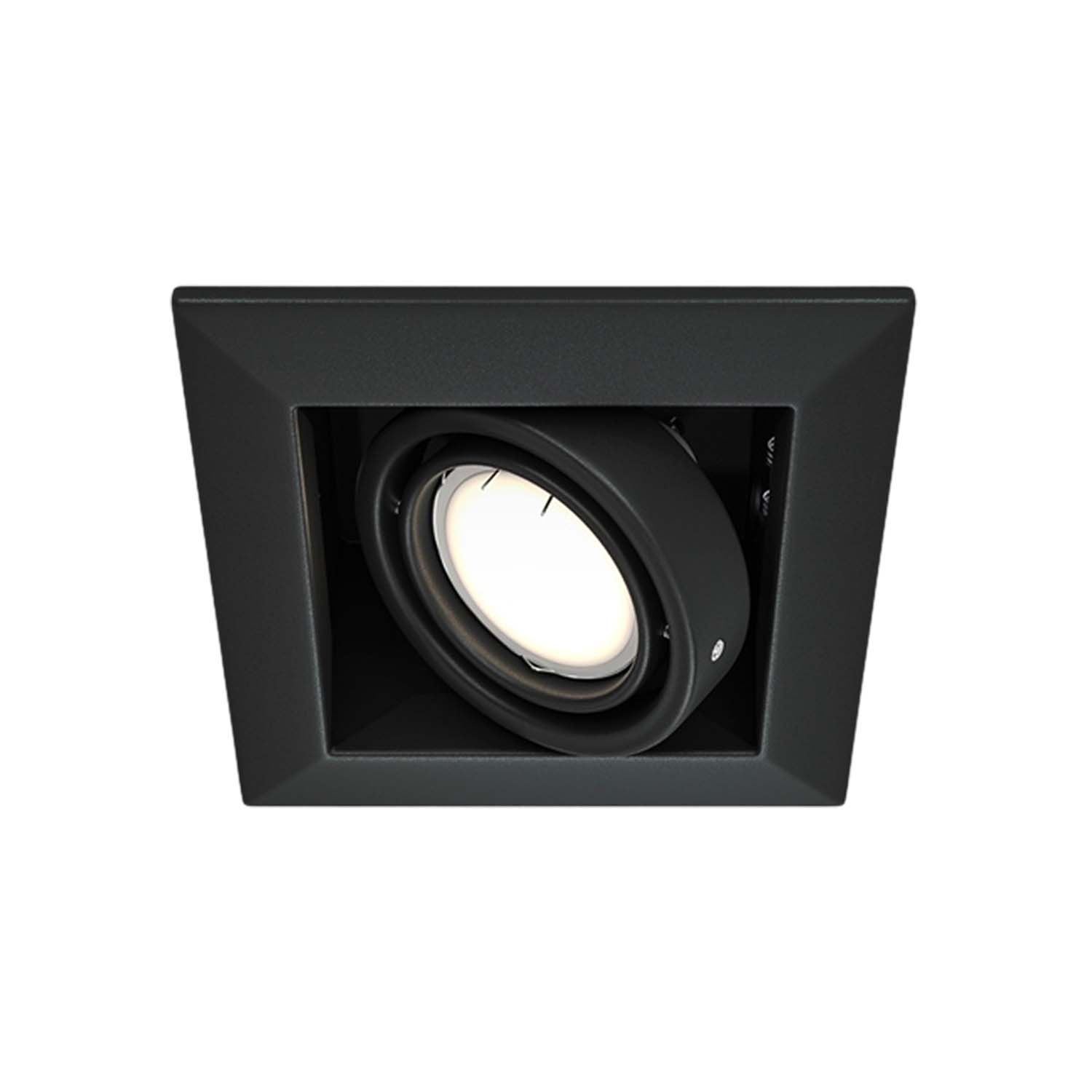 METAL MODERN A - Square spotlight 126mm black or white, adjustable