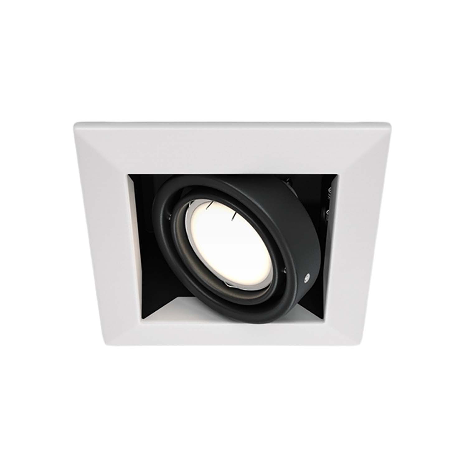 METAL MODERN - Spot carré 126mm noir ou blanc, orientable