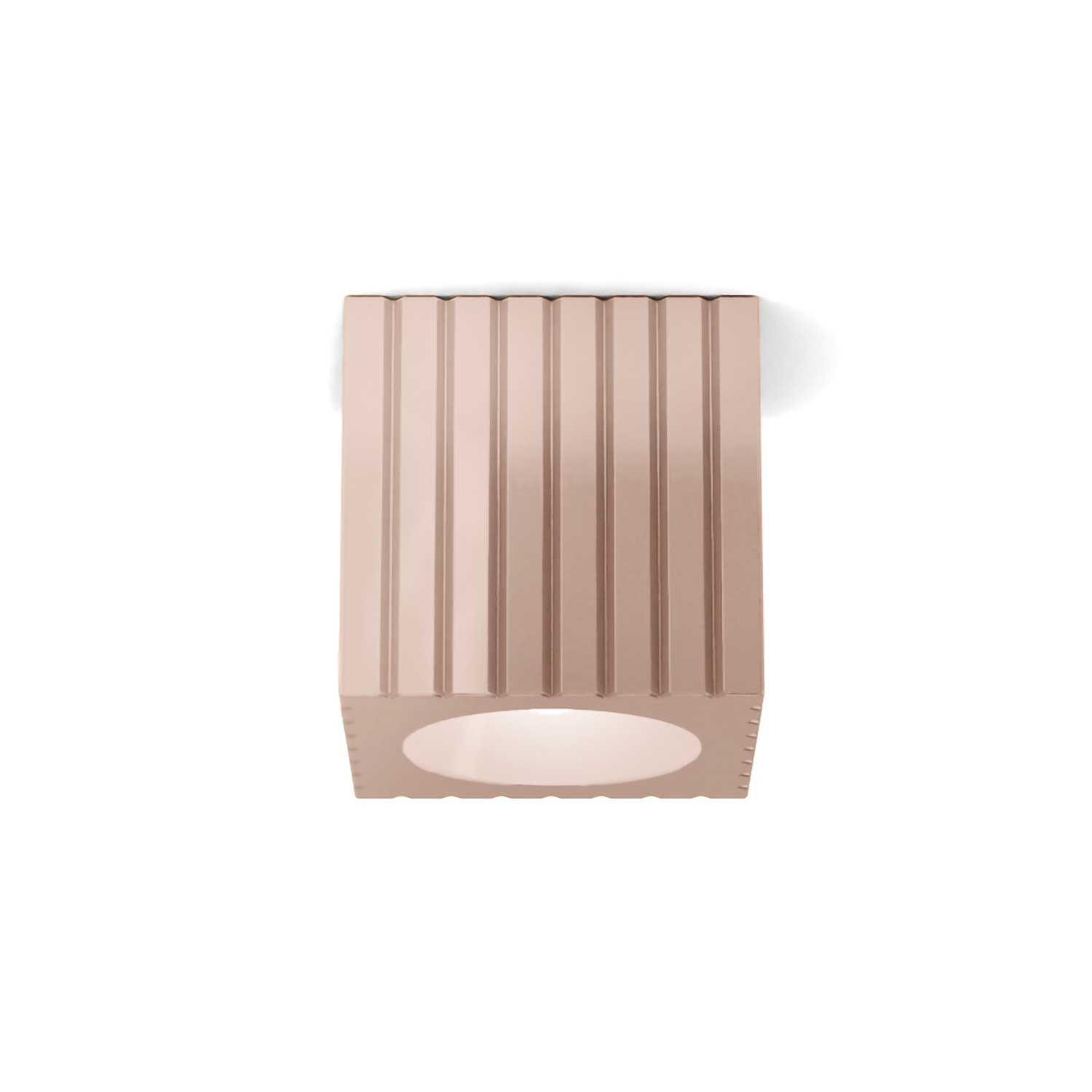 Metra - Plafonnier carré en céramique coloré pour salon