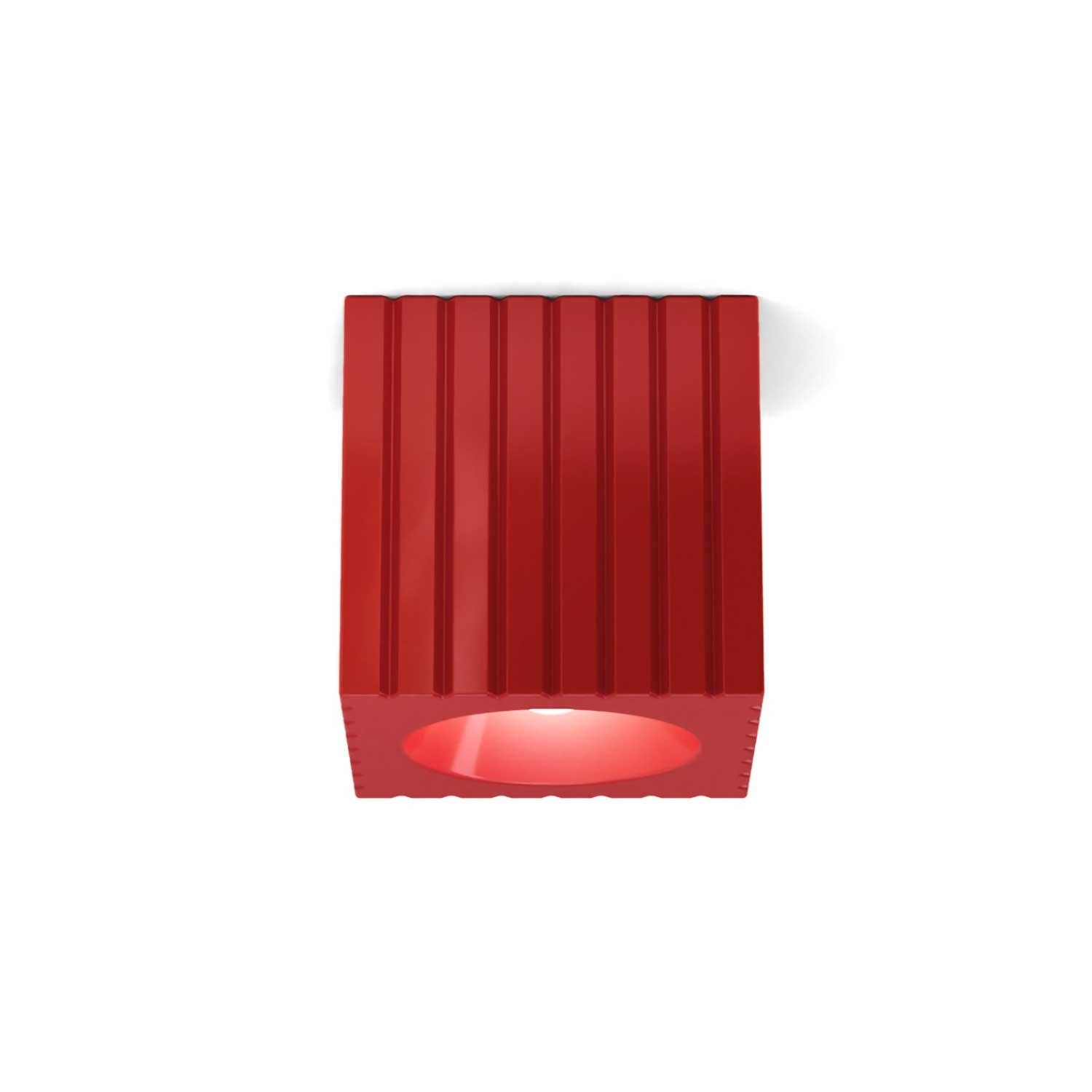 Metra - Plafonnier carré en céramique coloré pour salon