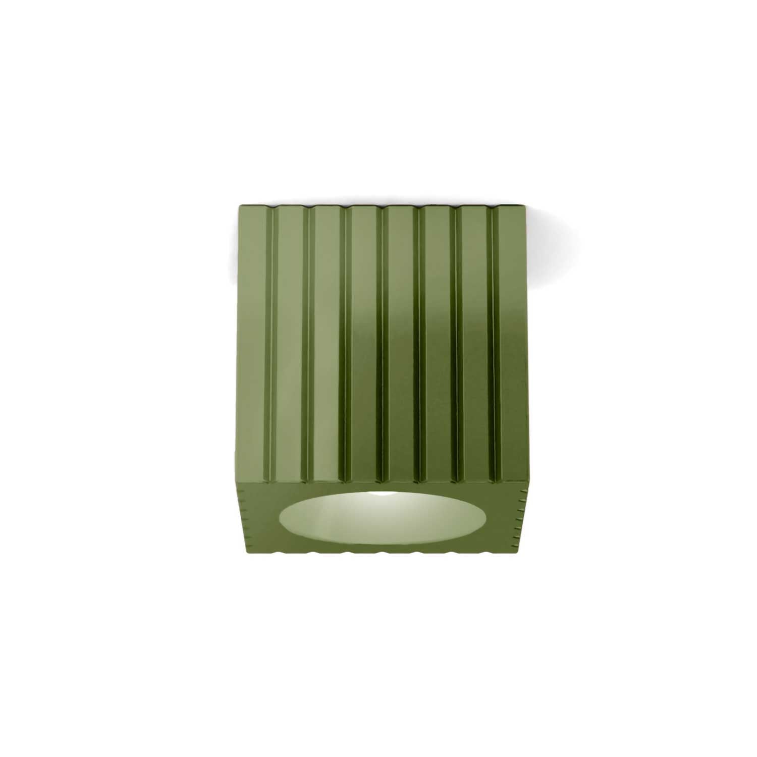 Metra - Plafonnier carré en céramique coloré pour salon