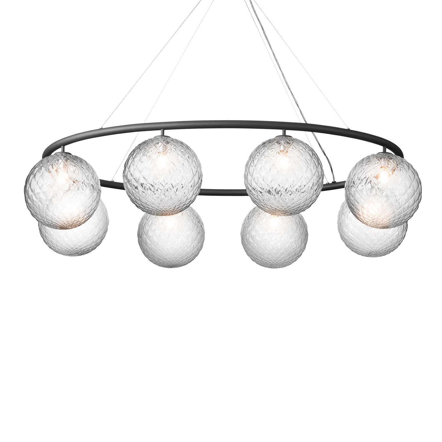 MIIRA Optic Oval - Suspension ovale élégante haut de gamme salon