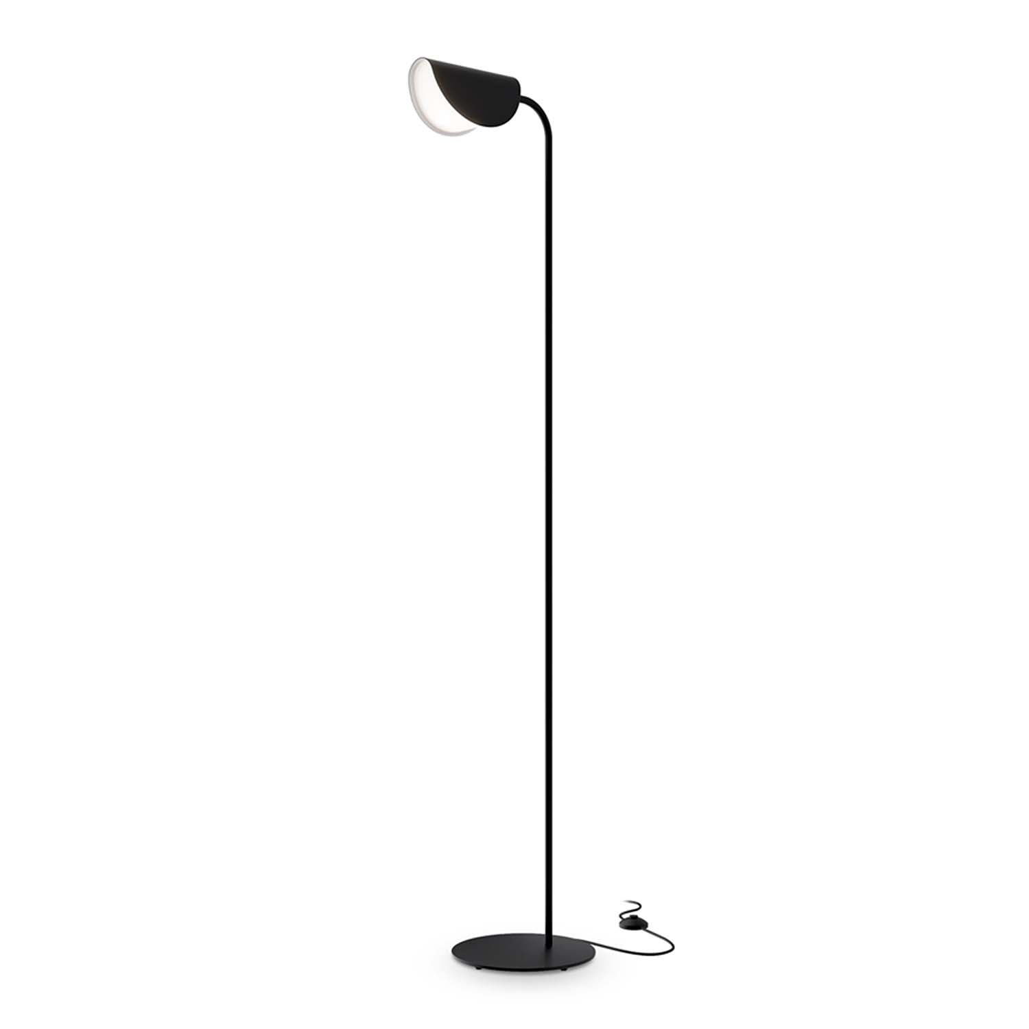 MOLLIS – Stehlampe auf schwarzem Boden, Design-Wohnzimmer oder Büro