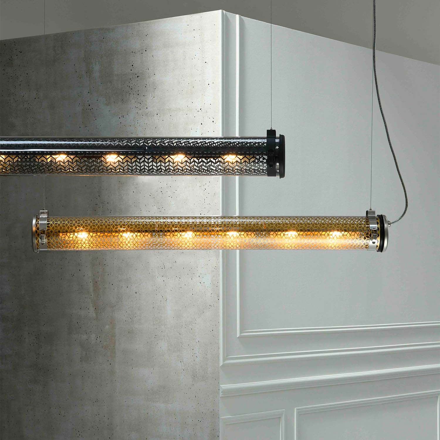 MONCEAU - IP68 waterproof industrial style steel tube chandelier