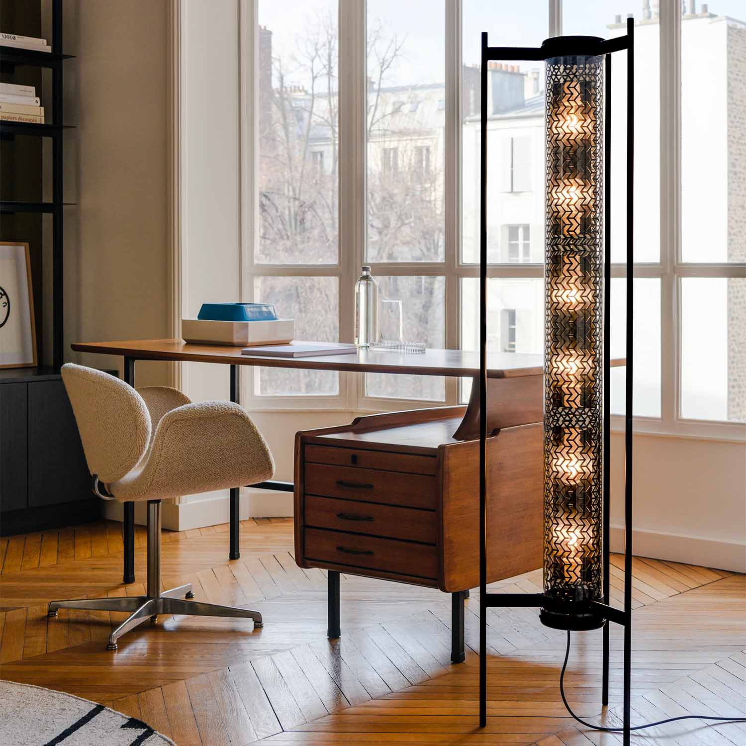 Glass tube floor lamp discount