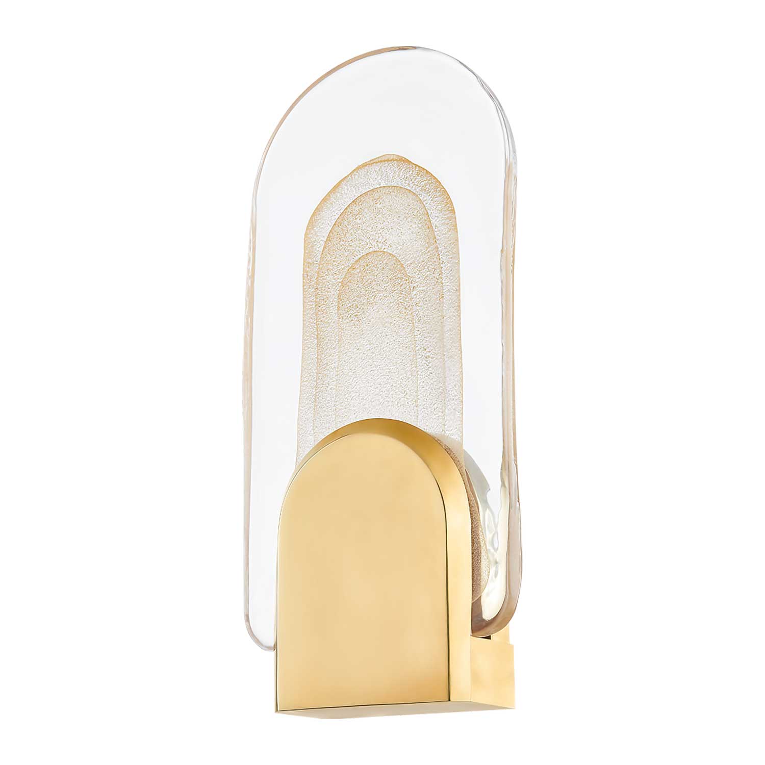 Morganite - Applique murale led intégrée en verre design luxueux