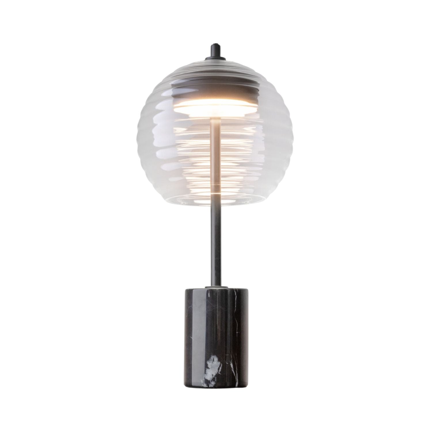 MYSTIC - Black marble and glass table lamp