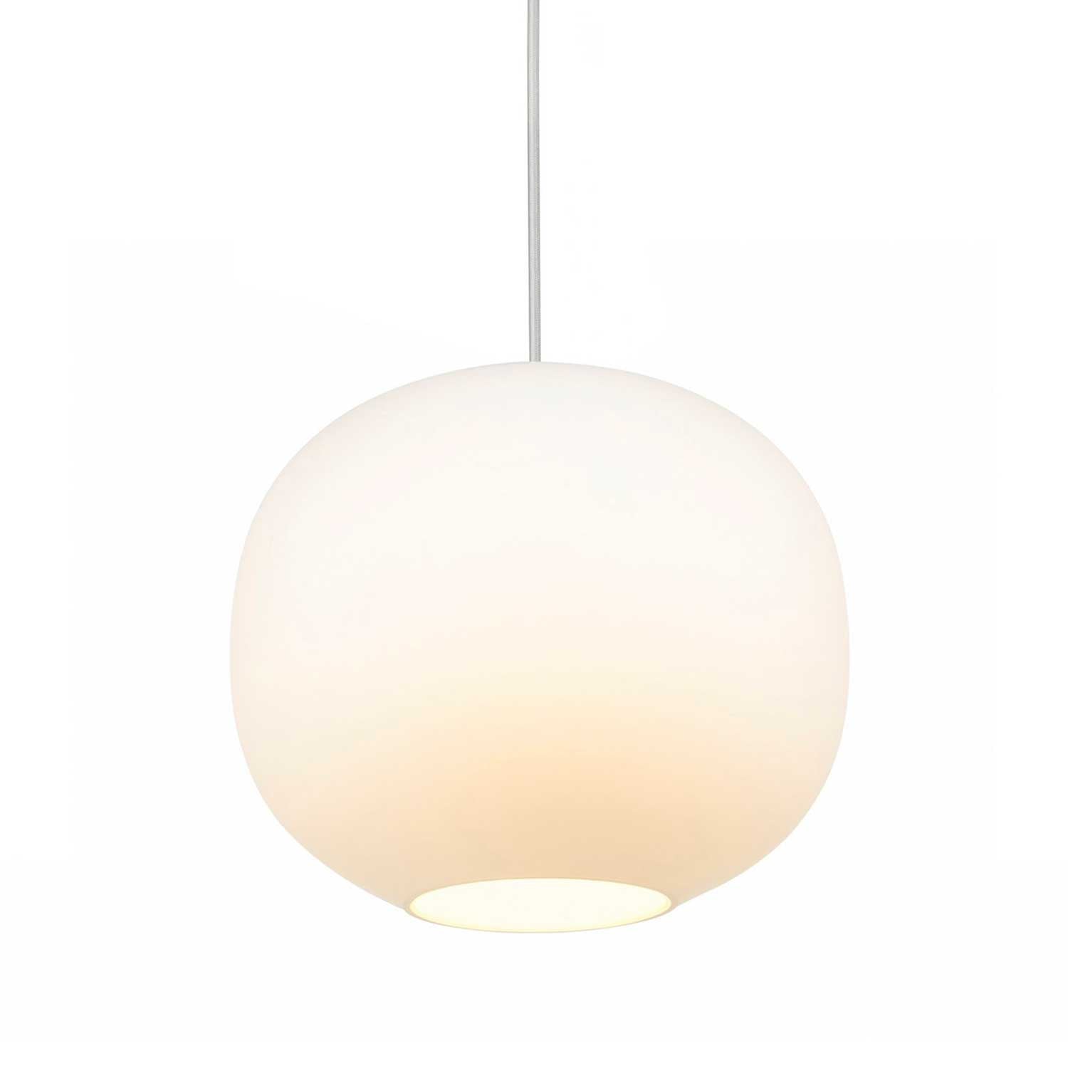 Navone - Suspension blanche en verre pour cuisine moderne
