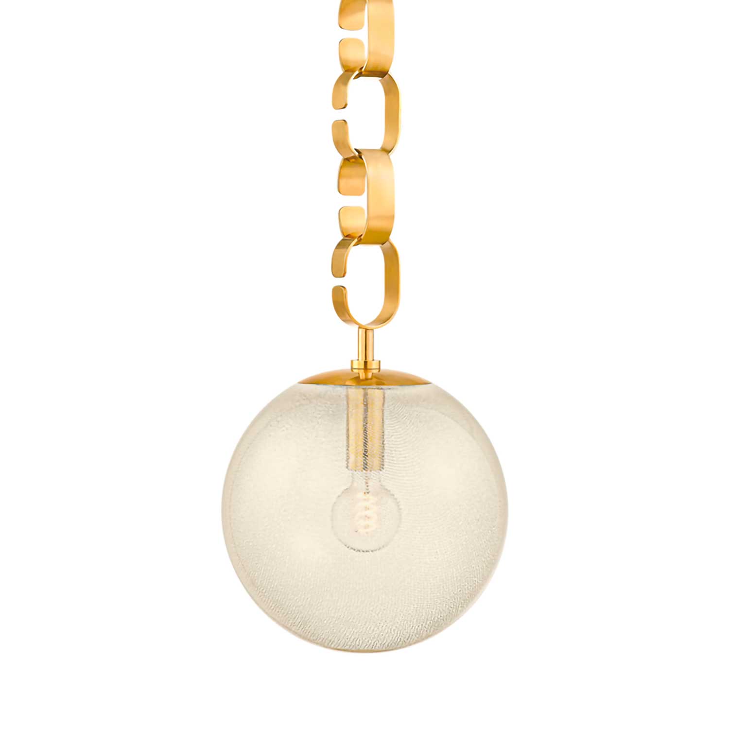 Nessa - Lustre boule en verre design campagne chic