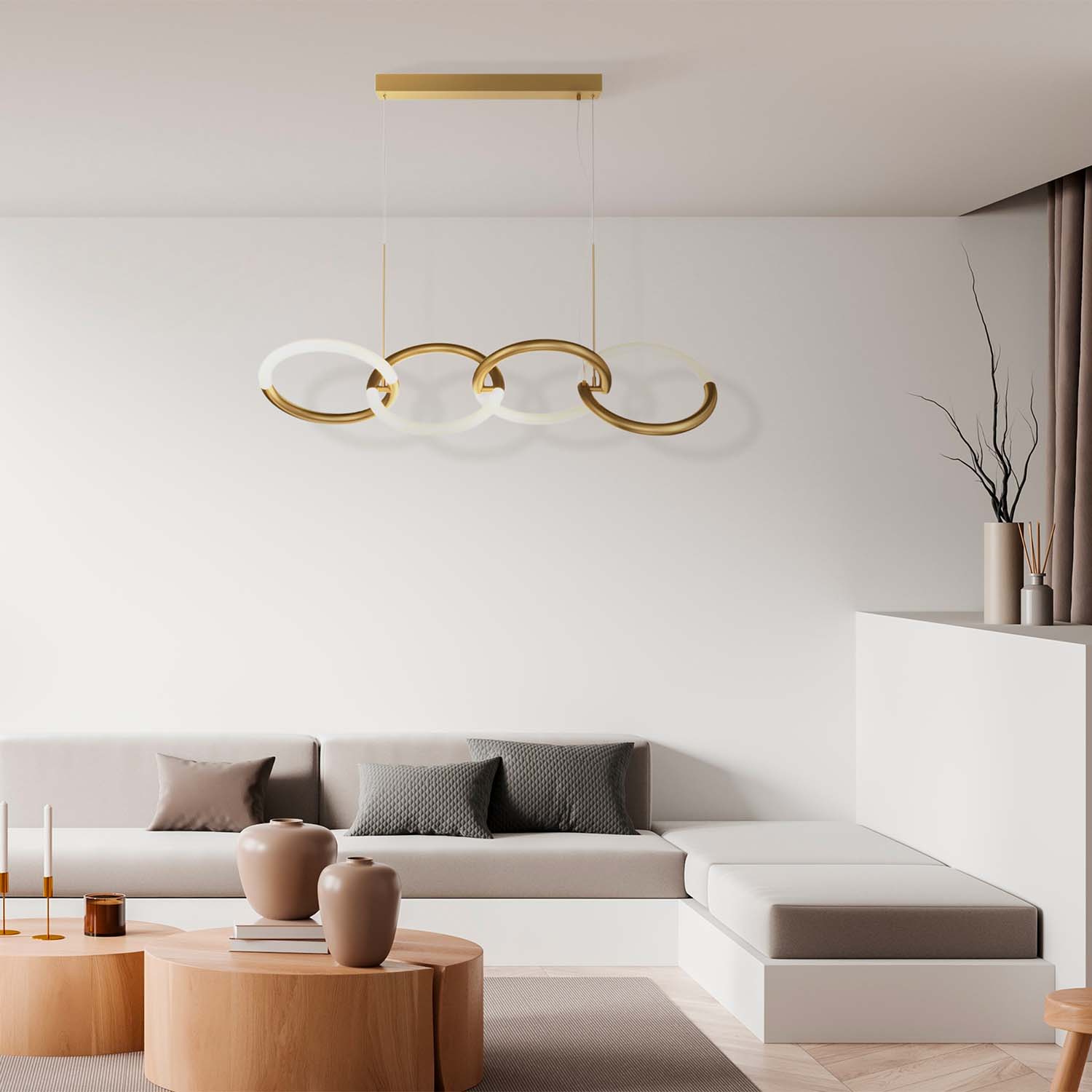 NODE - Modern LED ring knot pendant light