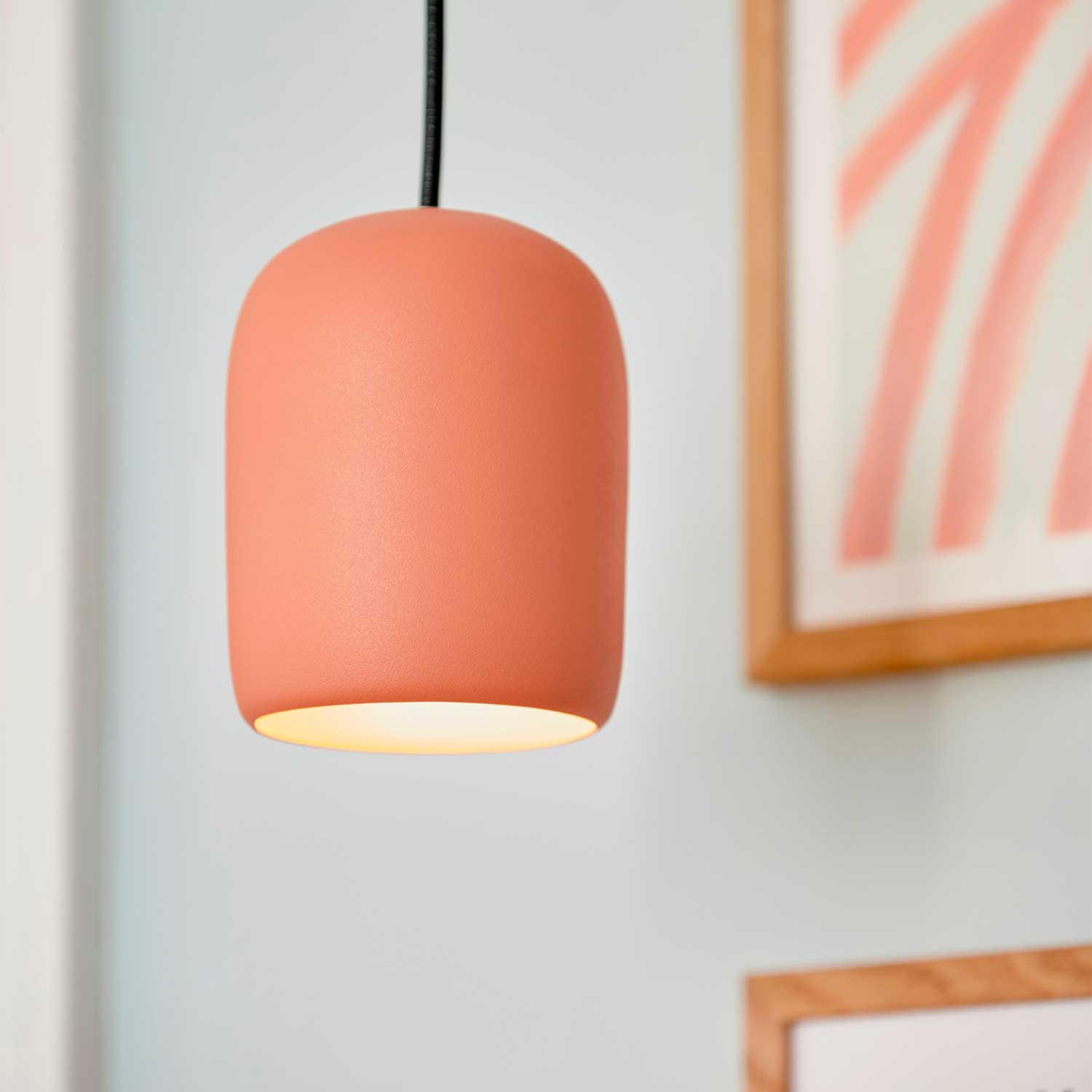 Notti - Suspension en acier coloré pour salon contemporain