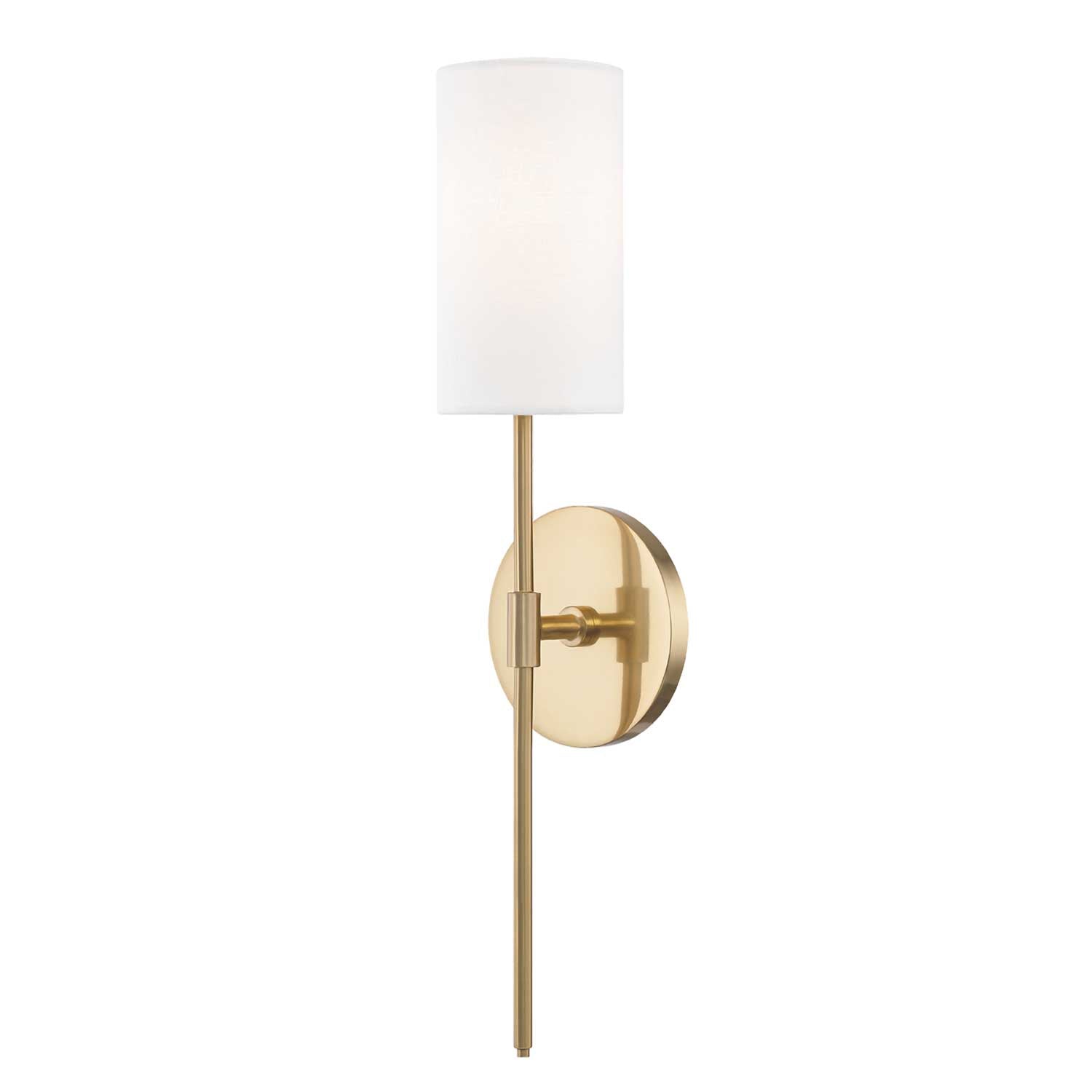 Olivia - Linen and steel wall sconce for chic living room